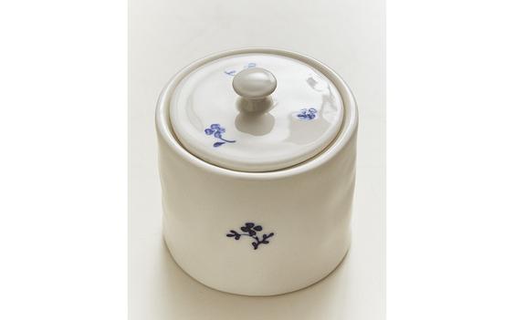 FLORAL PORCELAIN SUGAR BOWL