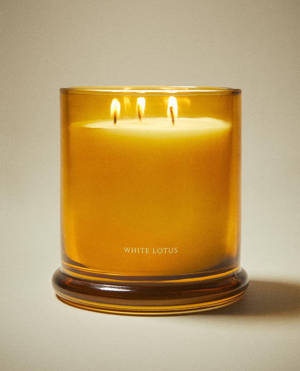 (500 G) WHITE LOTUS SCENTED CANDLE