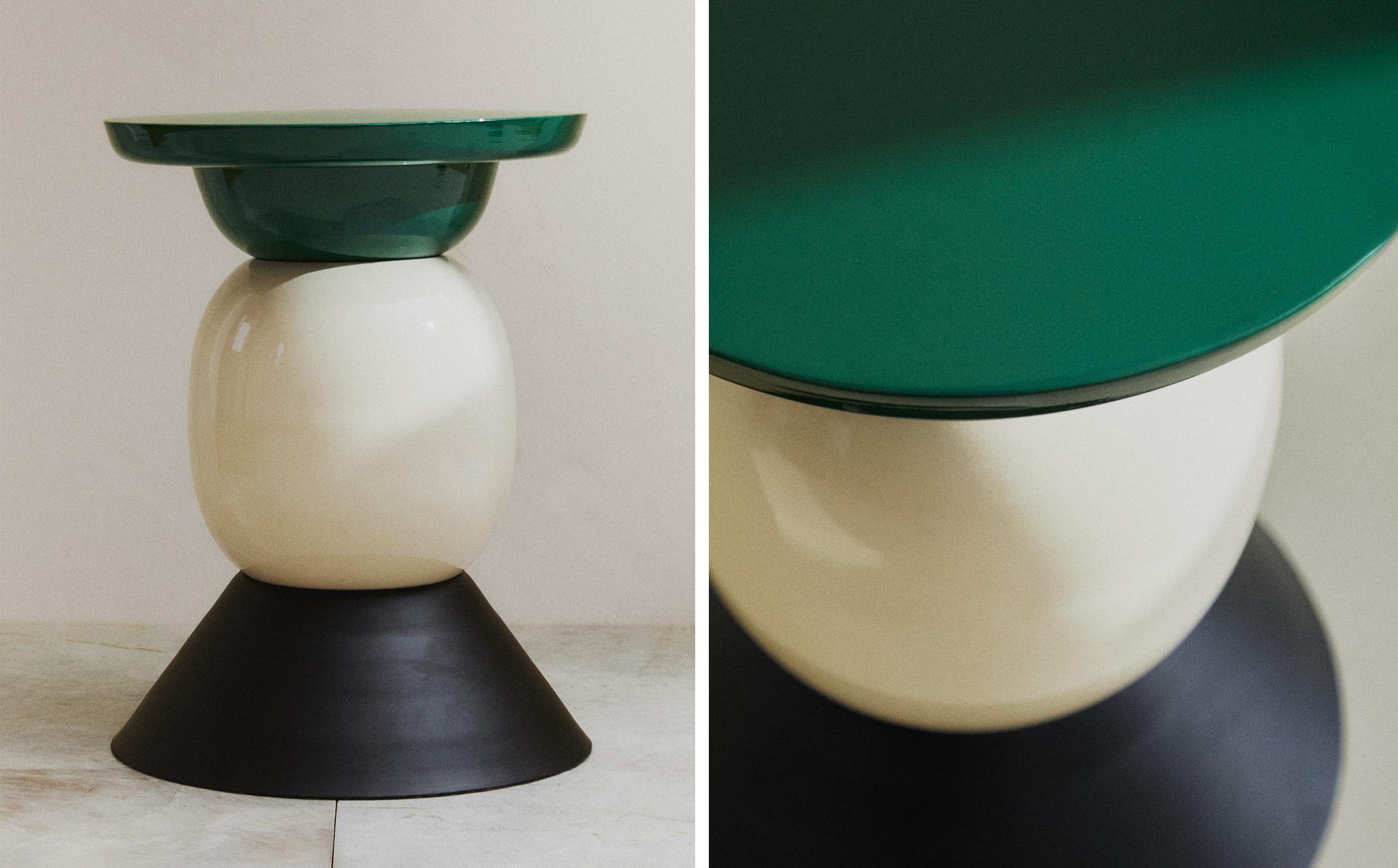 SHINY AND MATTE SIDE TABLE X COLLAGERIE