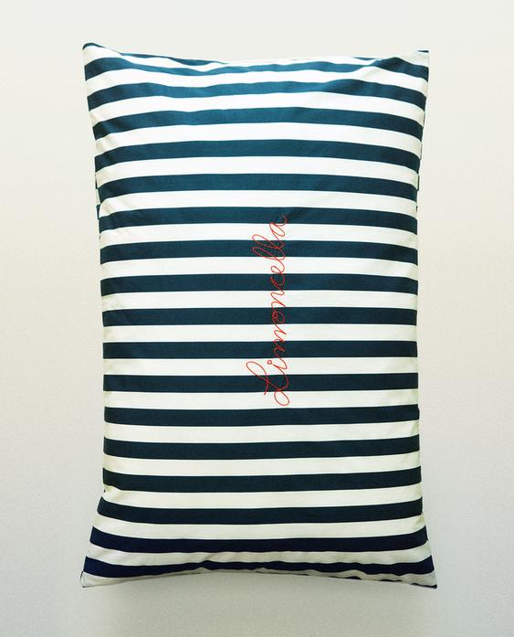 X THE ANIMALS OBSERVATORY KIDS’ STRIPED PILLOWCASE