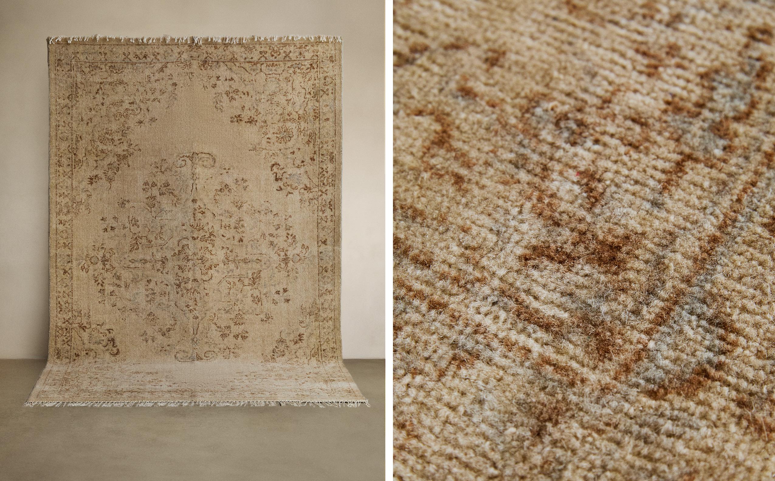 FLORAL PRINT WOOL RUG