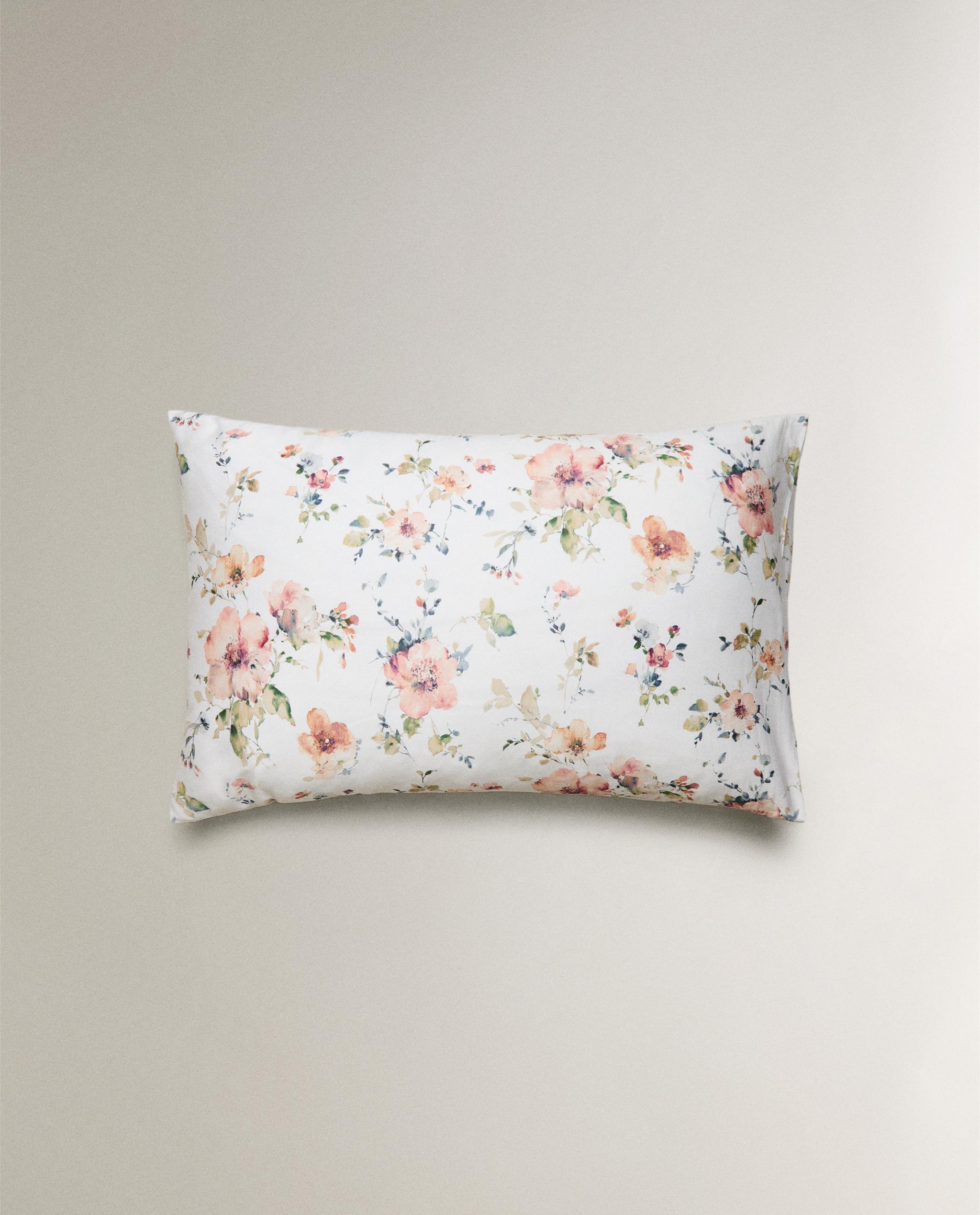 ワイルドフラワー サテン ピローケース（スレッドカウント300） | Zara