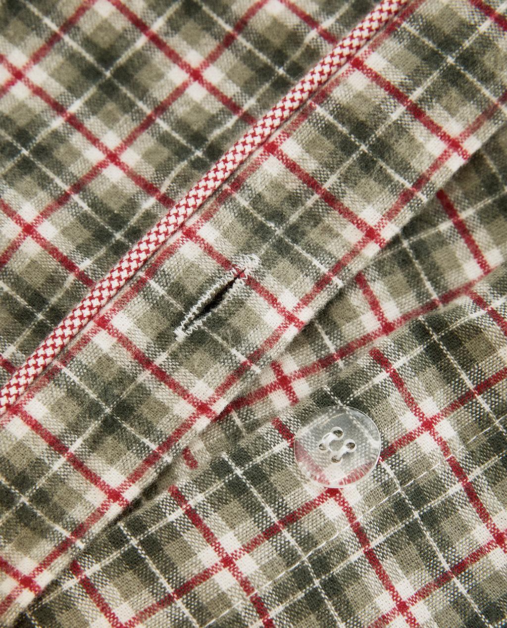 CHILDREN’S CHRISTMAS CHECK FLANNEL FITTED SHEET