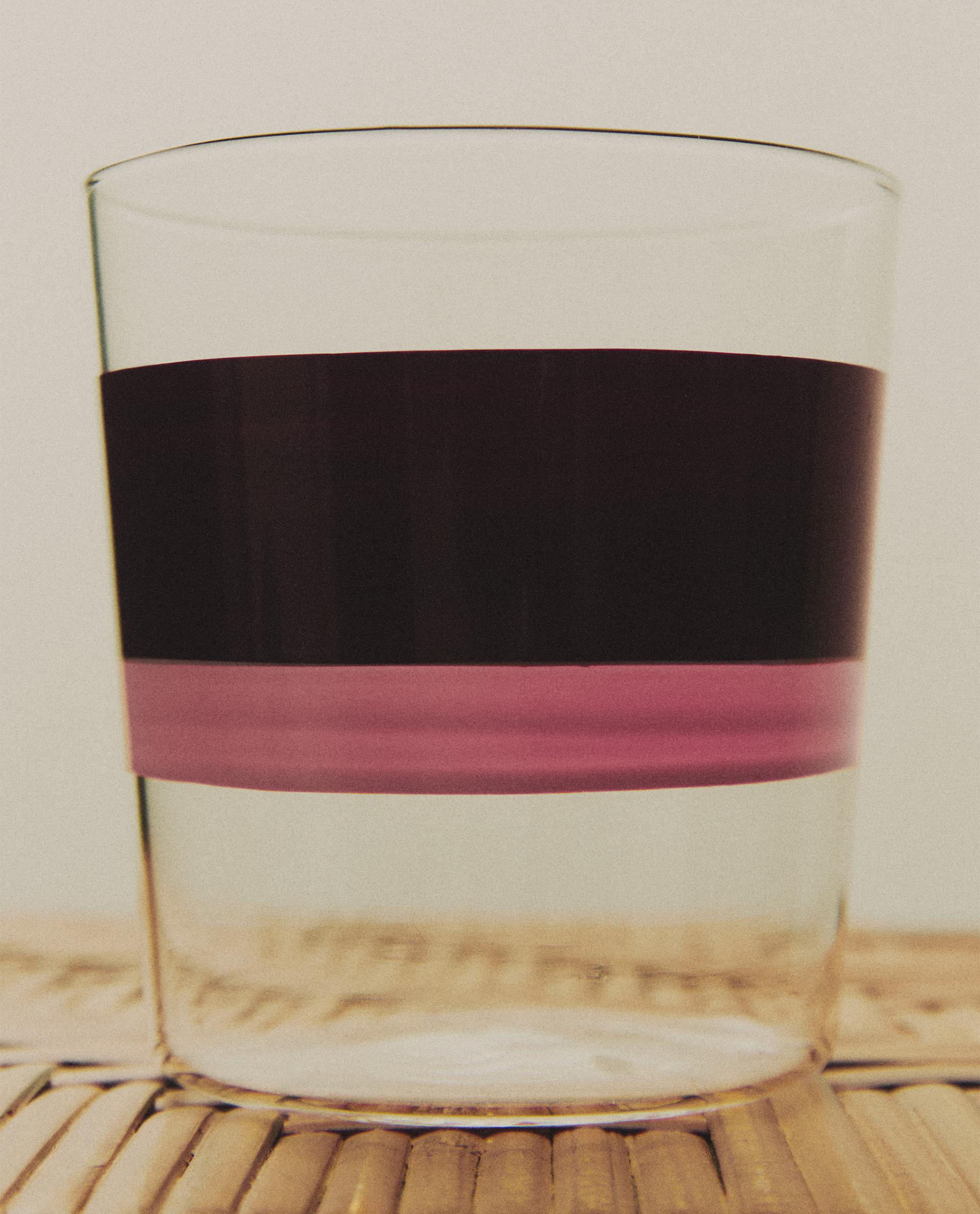 BOROSILICATE TUMBLER WITH STRIPES X COLLAGERIE