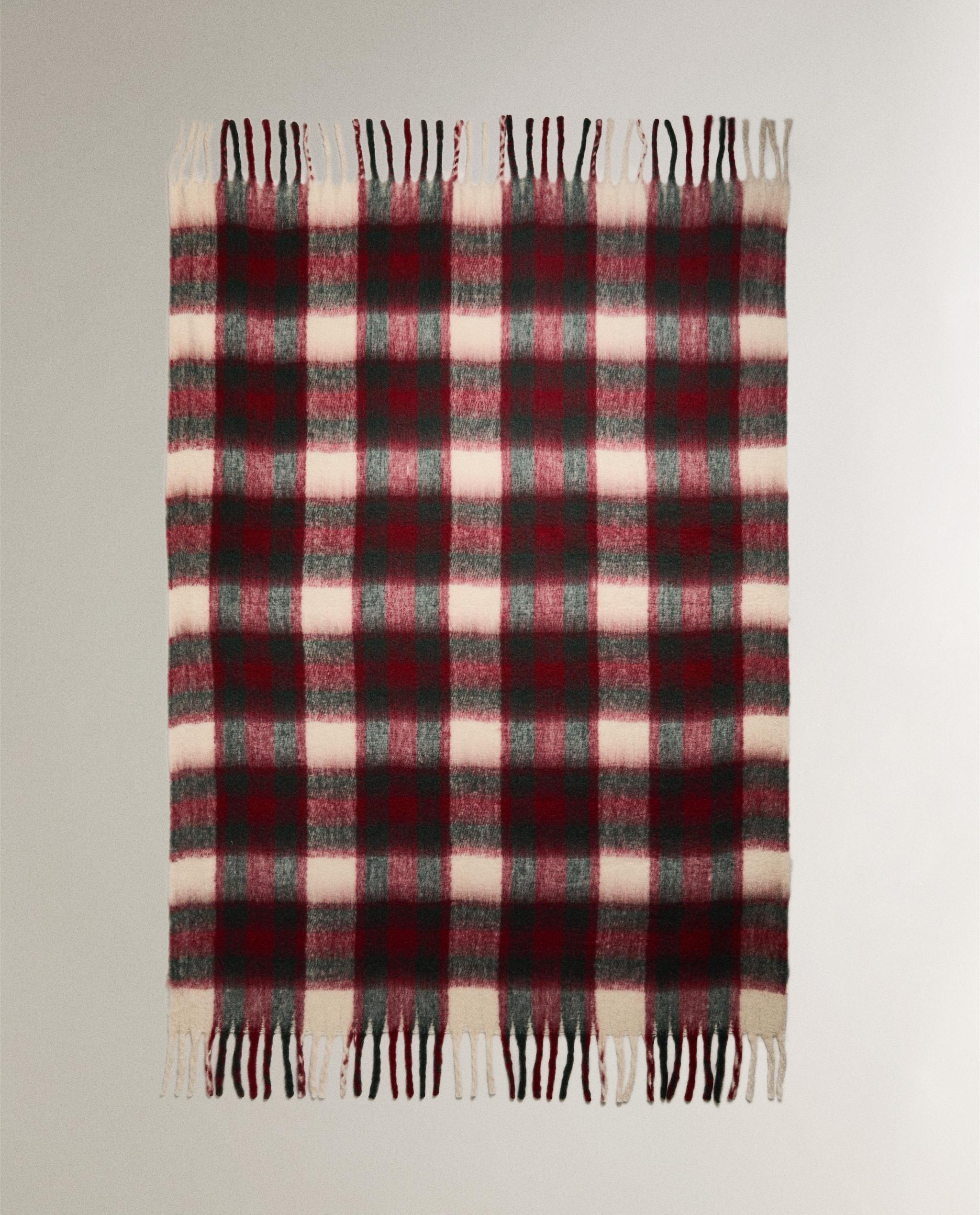 ソフトブランケット チェック フリンジ | Zara Home 日本/Japan