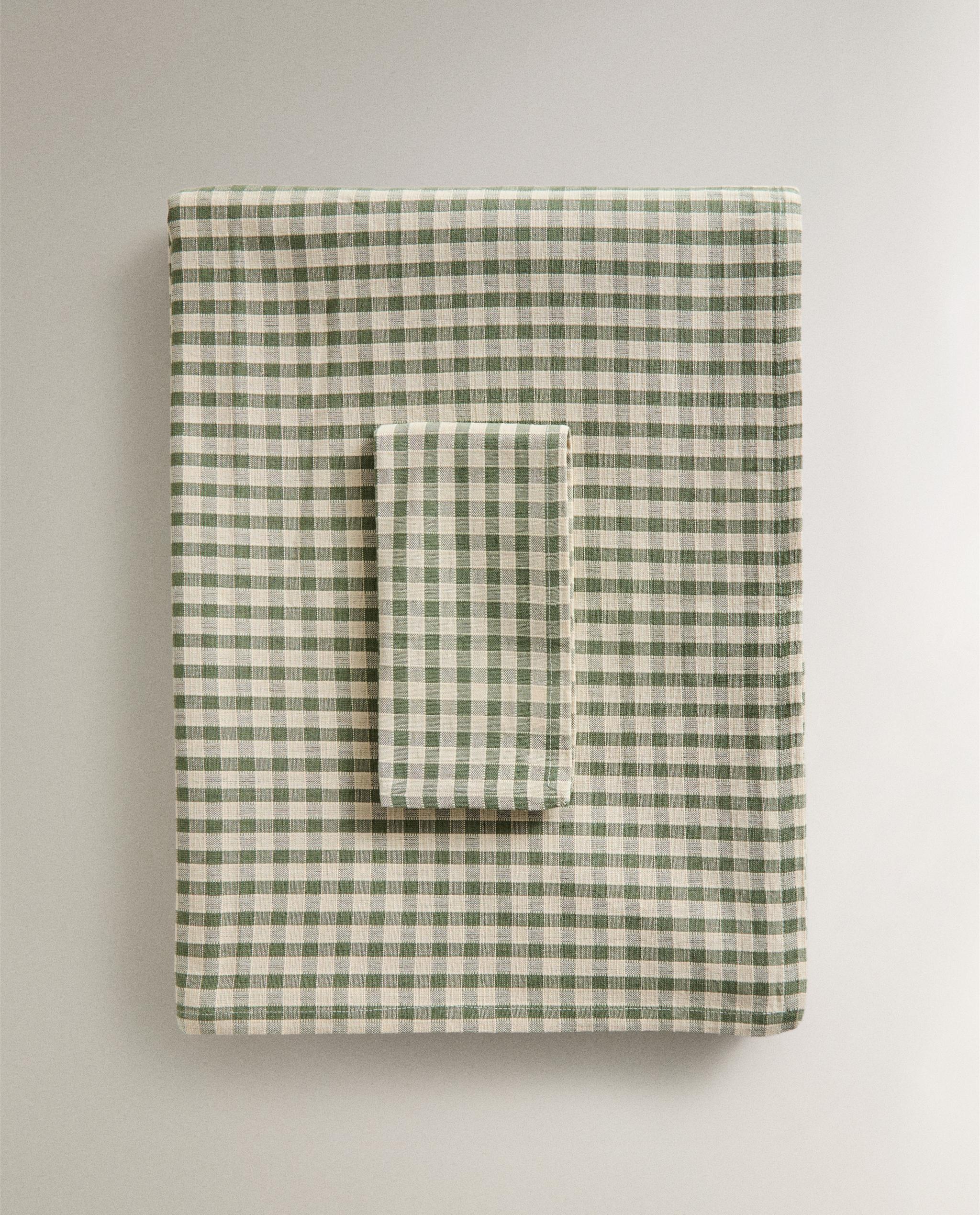CHECK TABLECLOTH WITH TOPSTITCHING product thumbnail 6