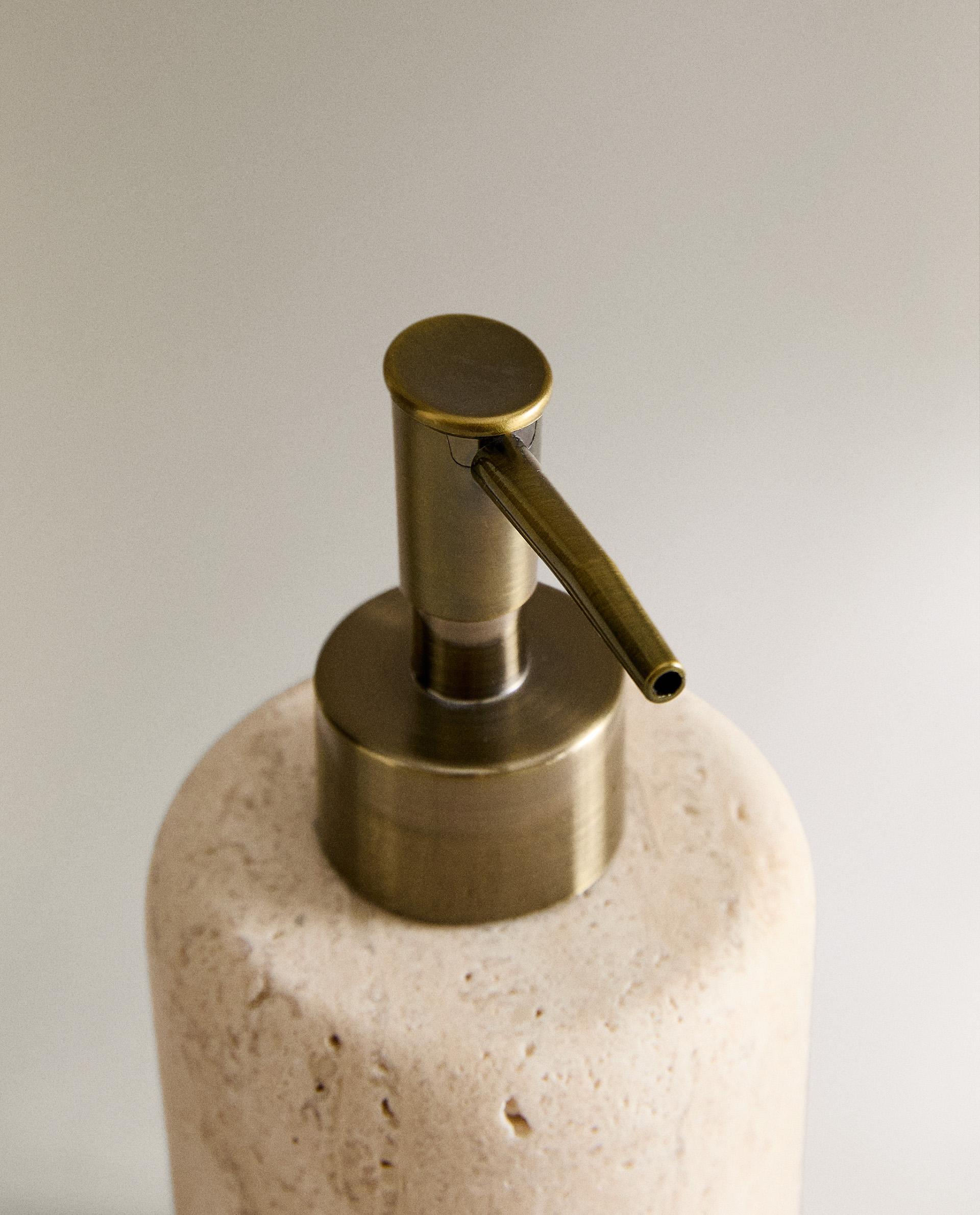 BEIGE MARBLE SOAP DISPENSER