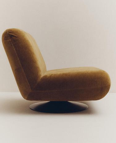 VELVET SWIVEL ACCENT CHAIR