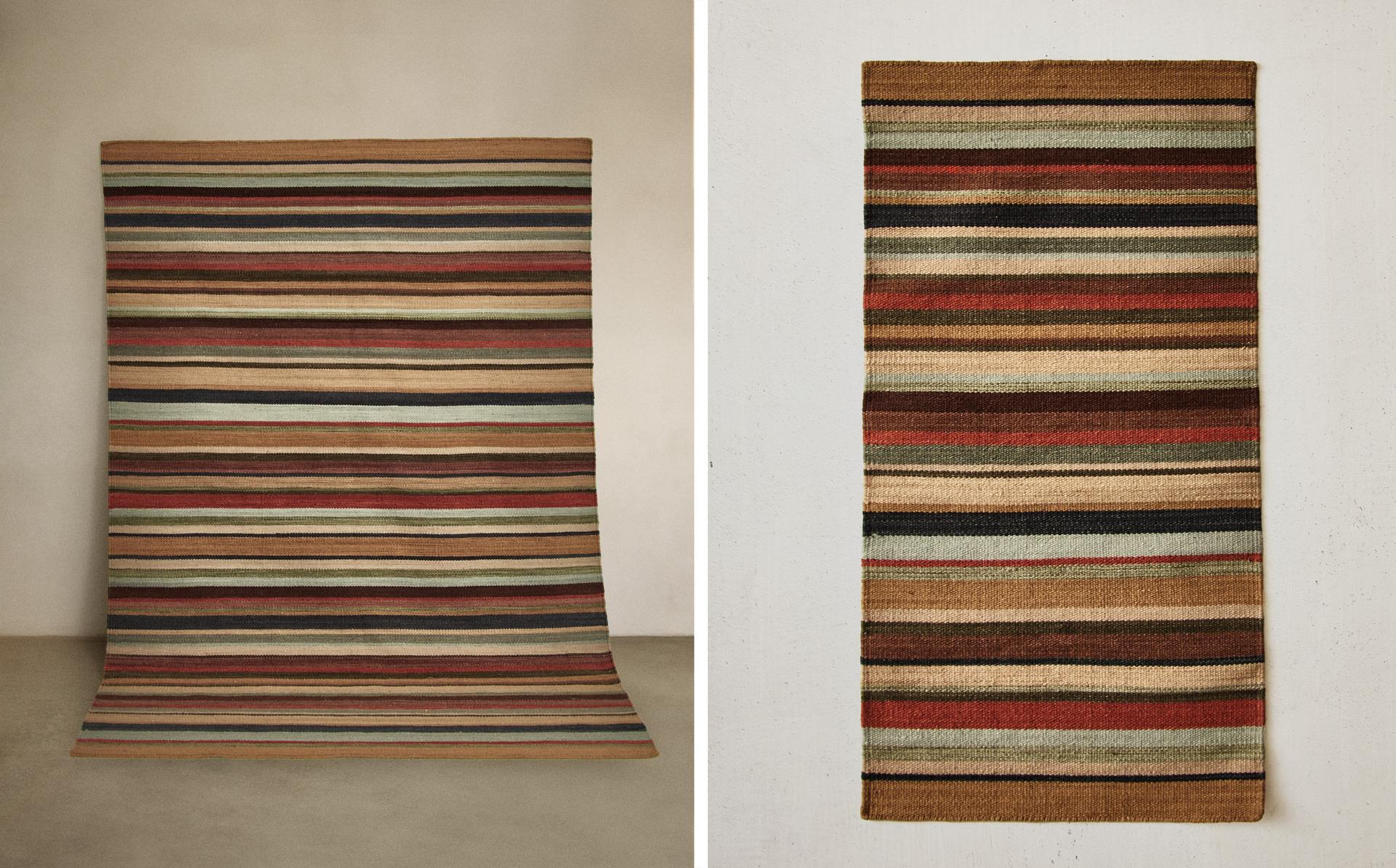 COLOURED STRIPED RUG COLOURED STRIPED RUG