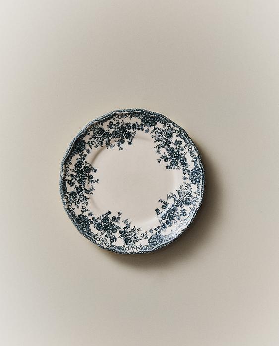 FLORAL EARTHENWARE SIDE PLATE