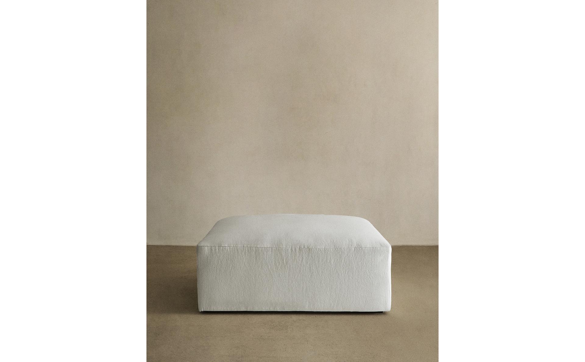 POUF LIN DÉLAVÉ POUF LIN DÉLAVÉ