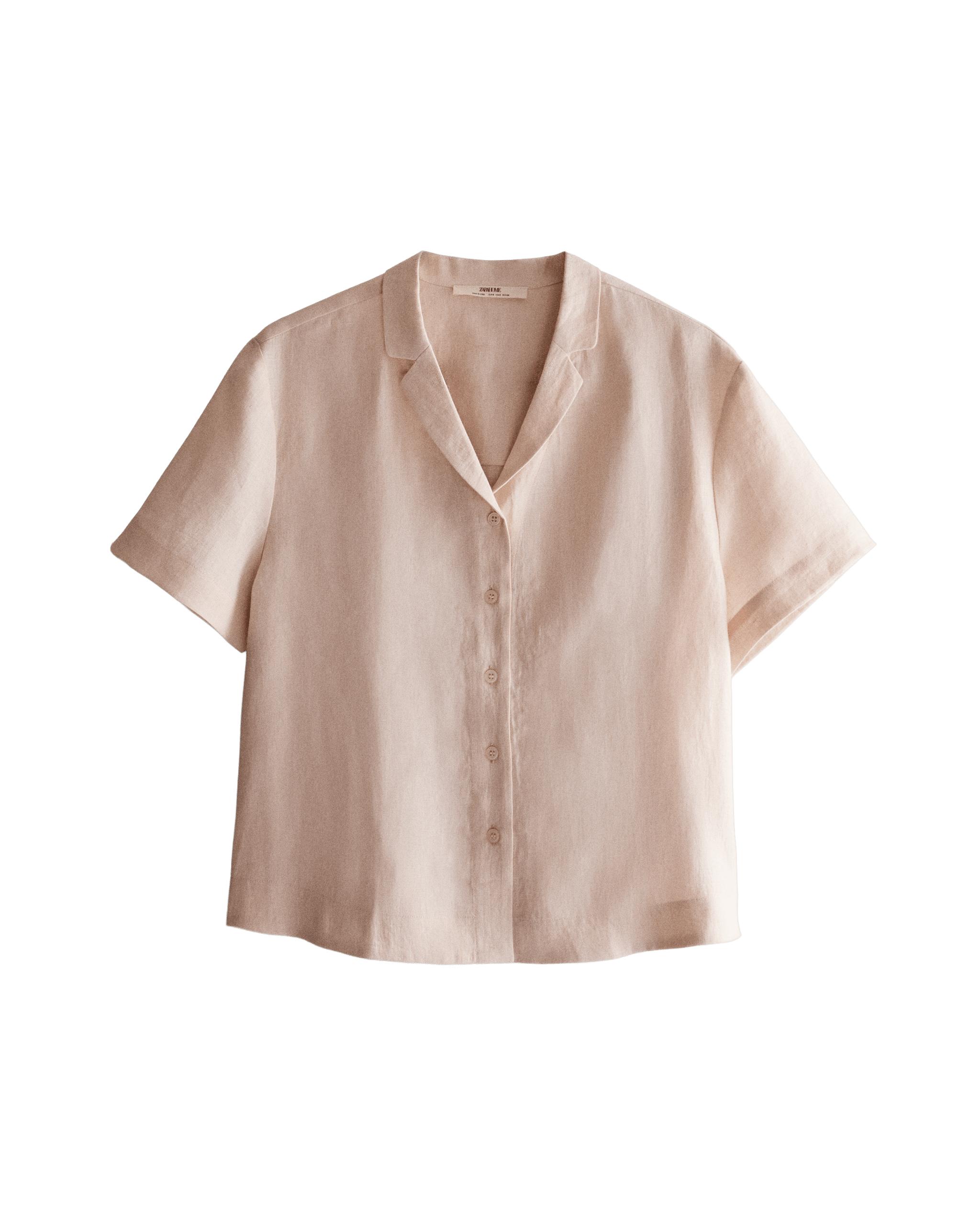 SHORT-SLEEVED LINEN SHIRT product thumbnail 2