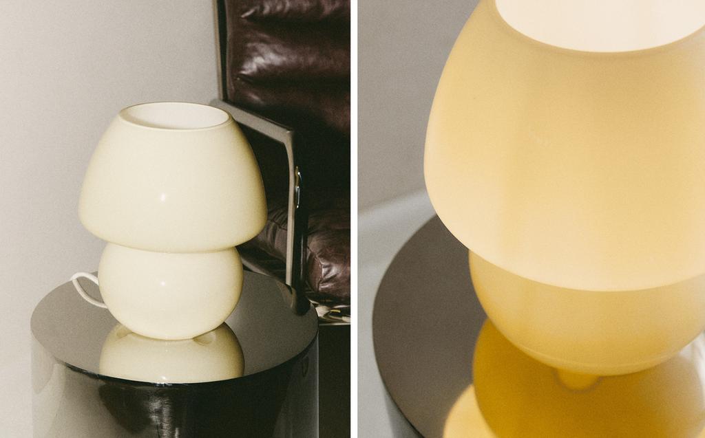 LÁMPARA MESA VIDRIO