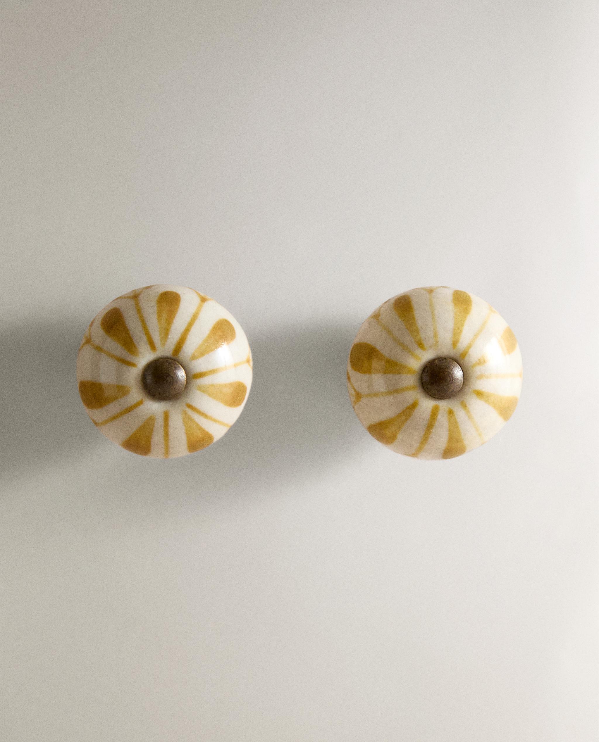 セラミックフラワーノブ x 2個セット | Zara Home 日本/Japan