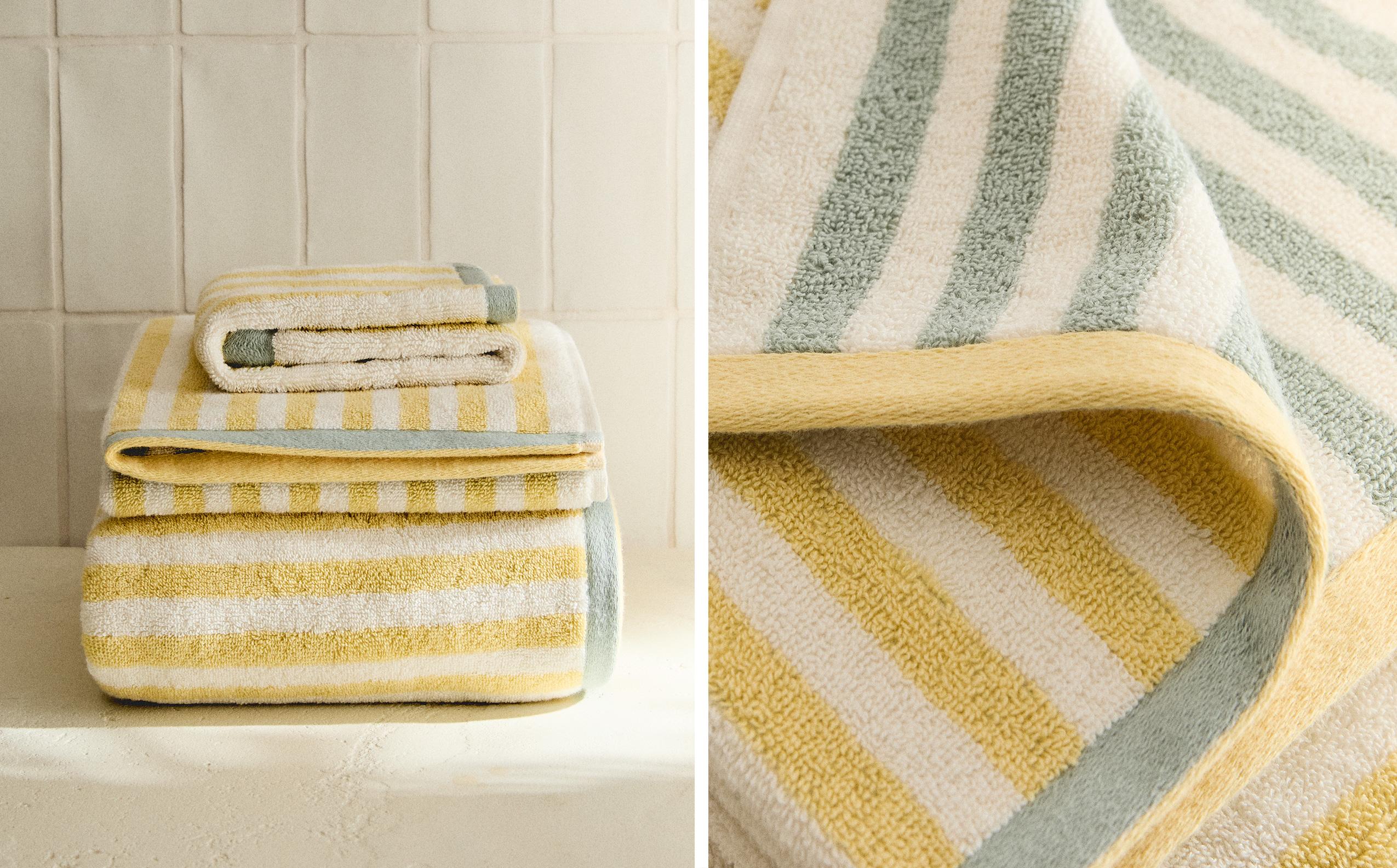 ザラホーム   バスローブと90×150のラインストーン付きバスタオルセット Bathroom towels | Zara Home United States of America | New