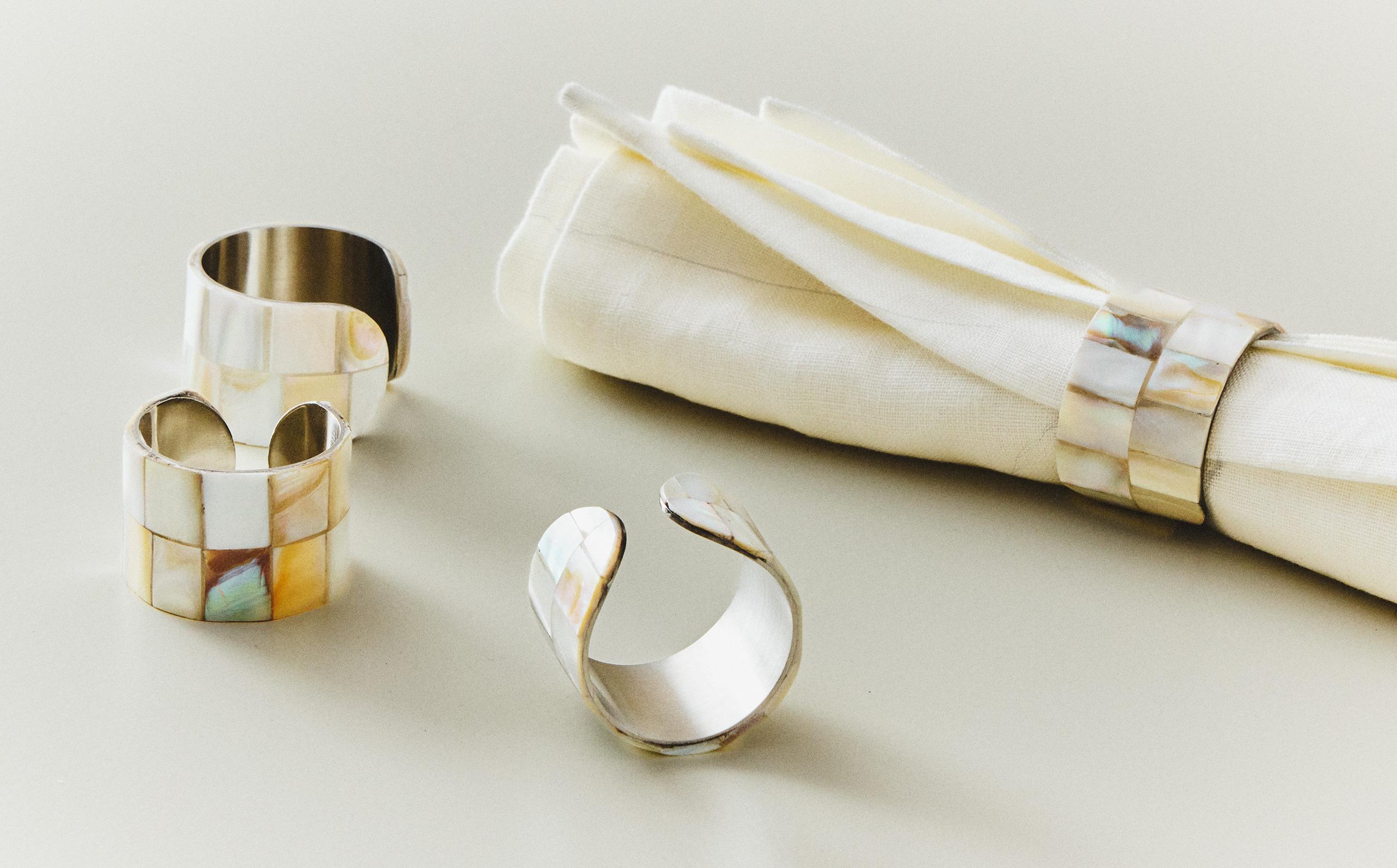 マザーオブパール ナプキンリングセット（4個セット） | Zara