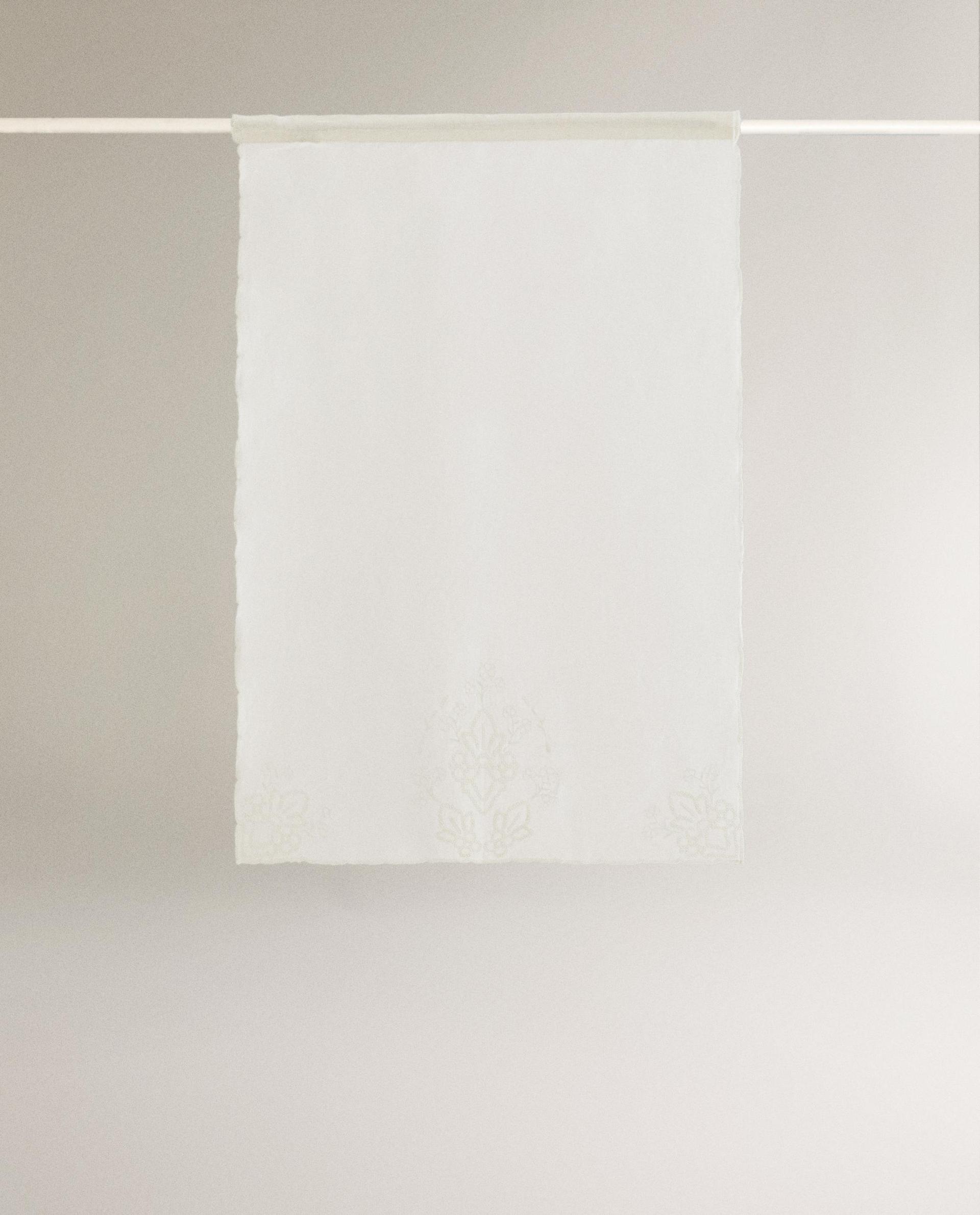 EMBROIDERED LINEN SHEER CURTAIN (PACK OF 2) EMBROIDERED LINEN SHEER CURTAIN (PACK OF 2)