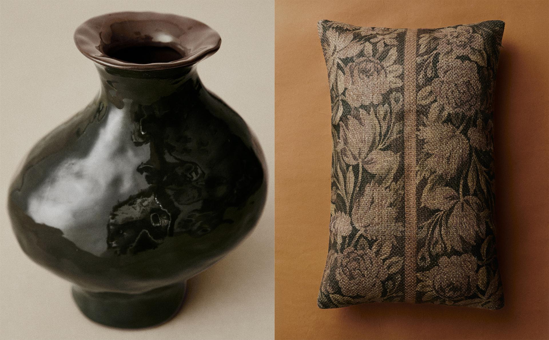 JARRÓN Y FUNDA DE COJÍN