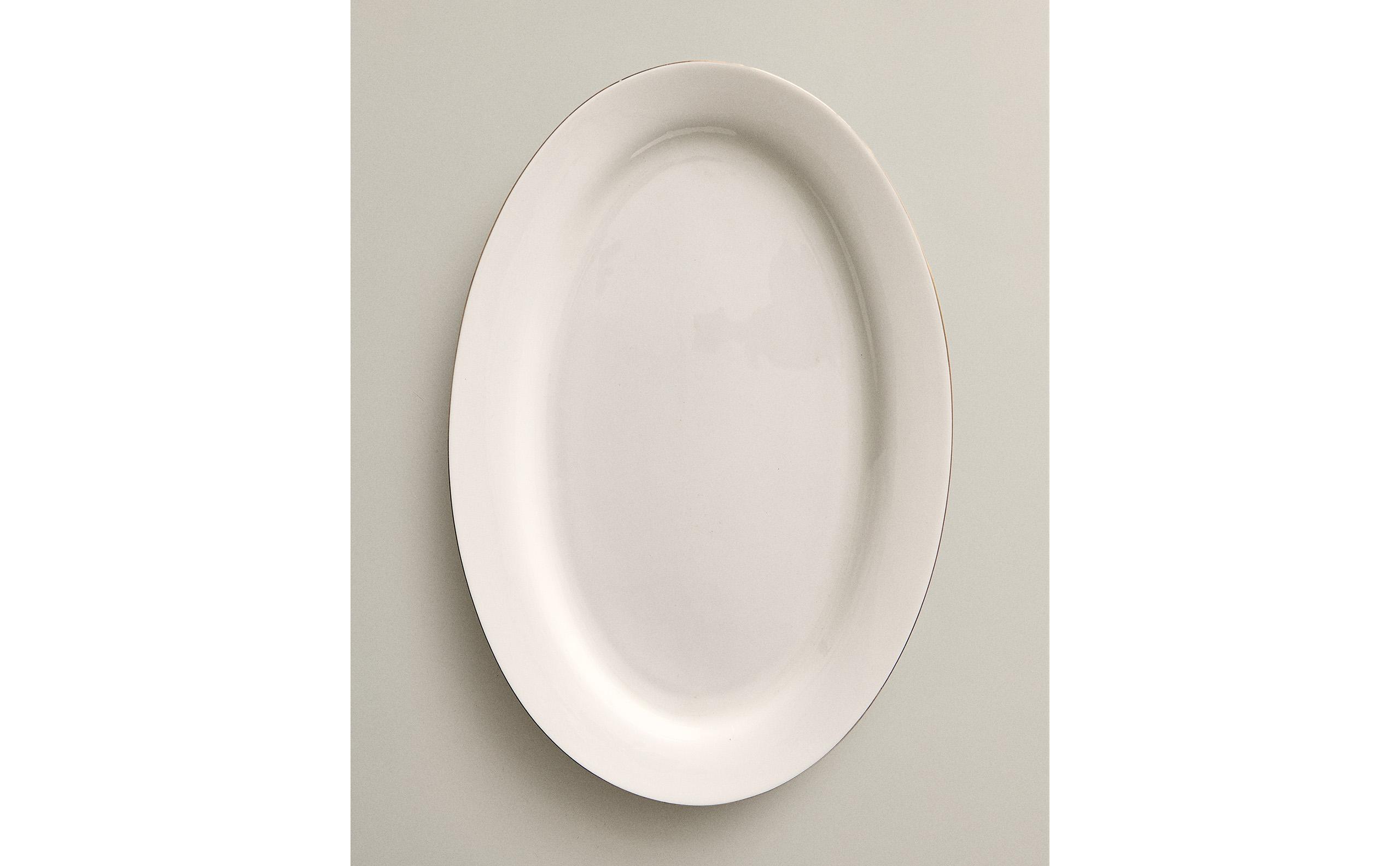 RIMMED BONE CHINA OVAL SERVING DISH product thumbnail 7