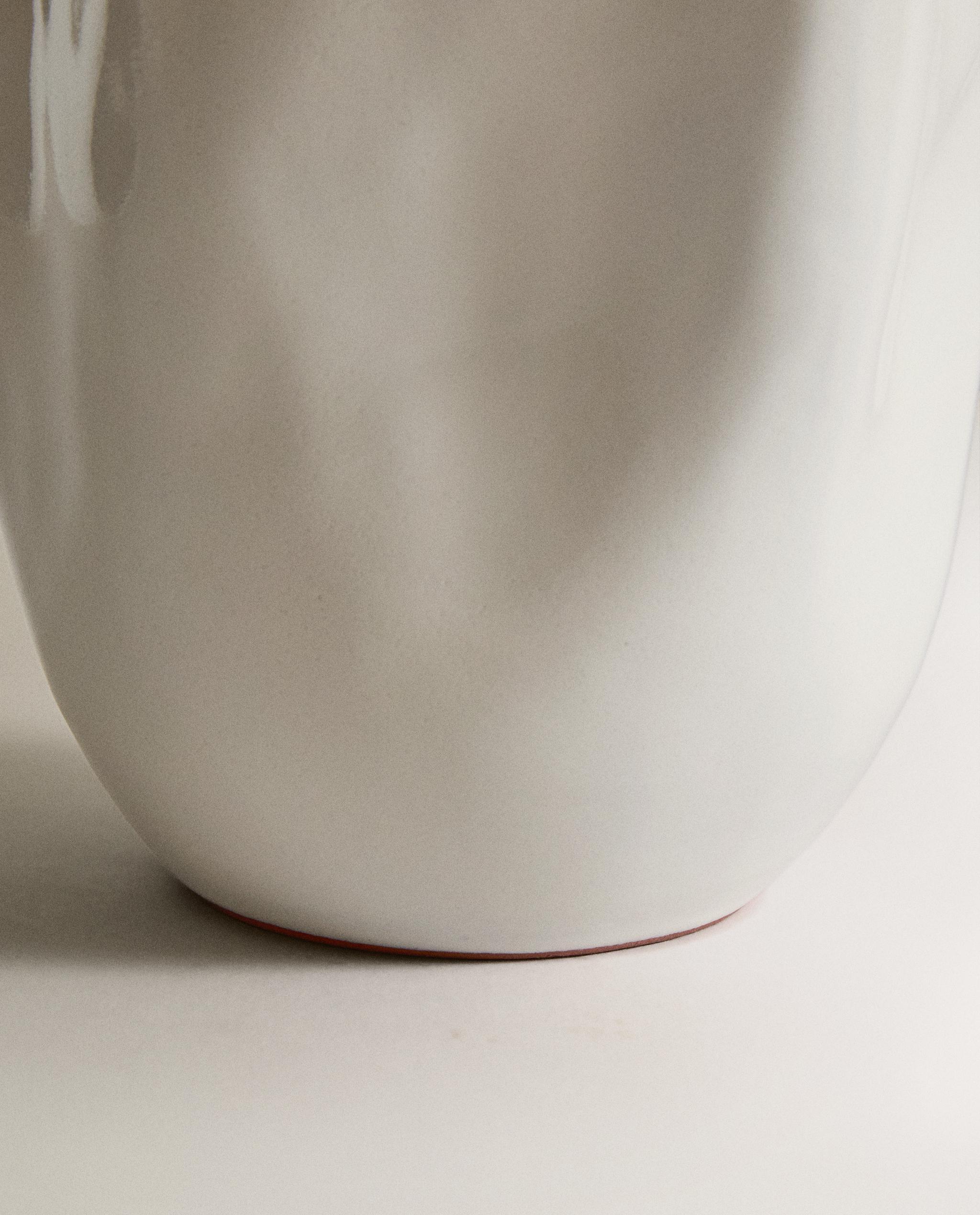 SHINY WAVY EARTHENWARE VASE product thumbnail 5