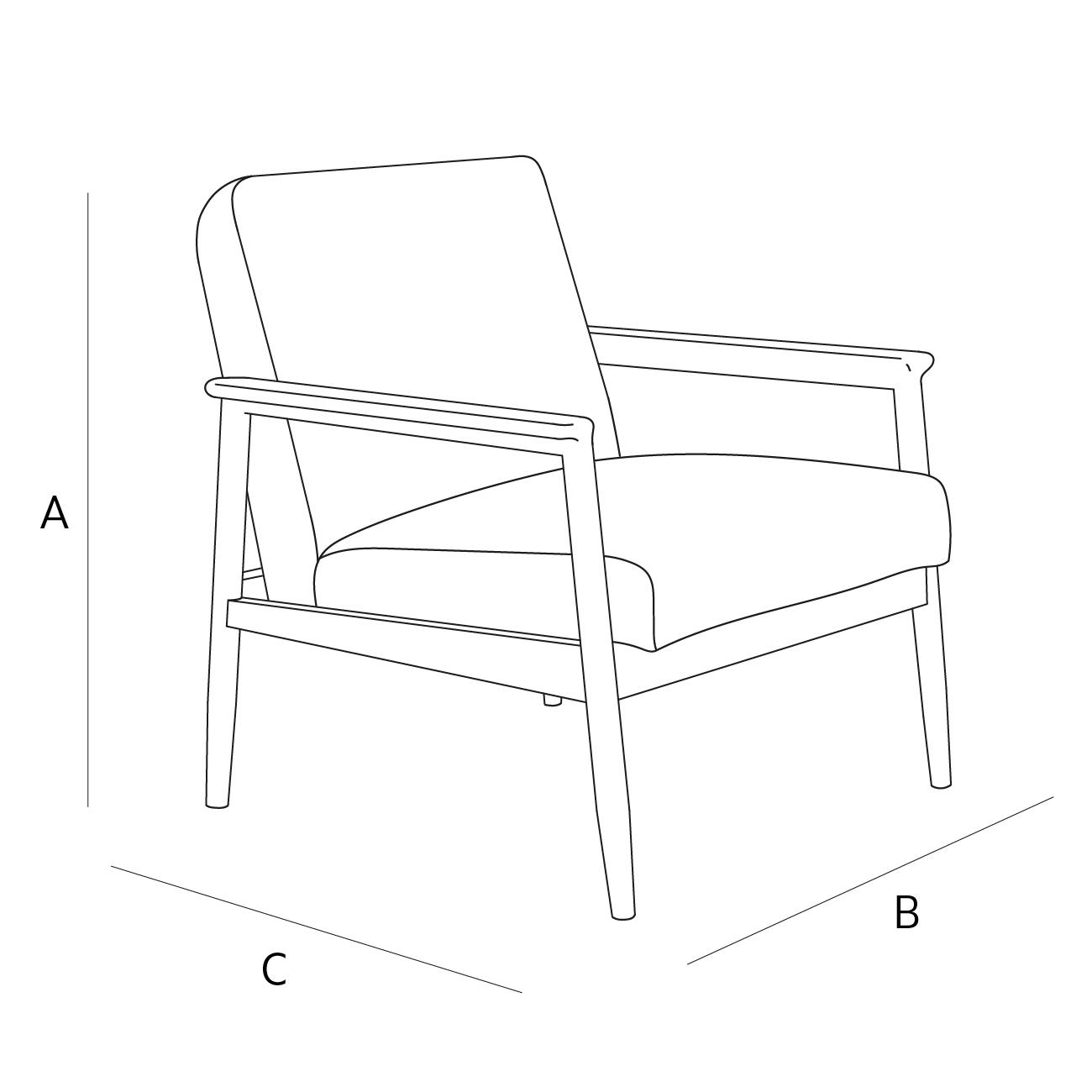 WOOD AND LINEN ACCENT CHAIR product thumbnail 4