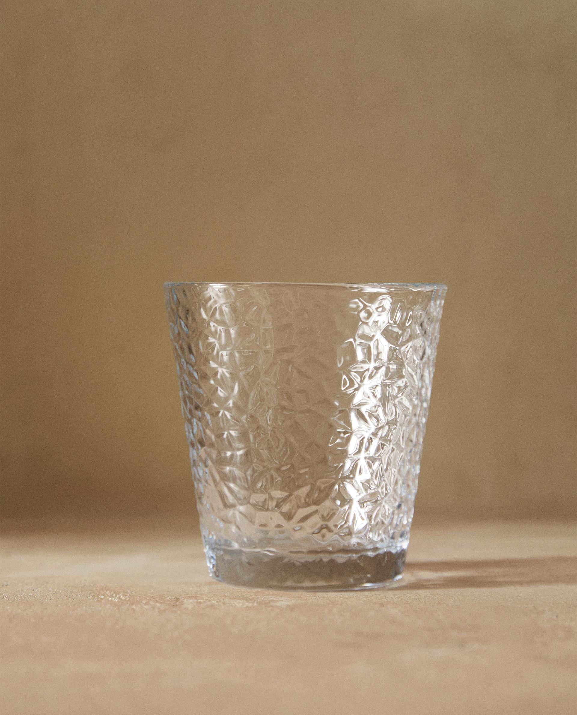 ボヘミアガラス　パネル レリーフ タンブラー 2個　高さ16.9㌢ ガラスタンブラー レリーフ | Zara Home 日本/Japan