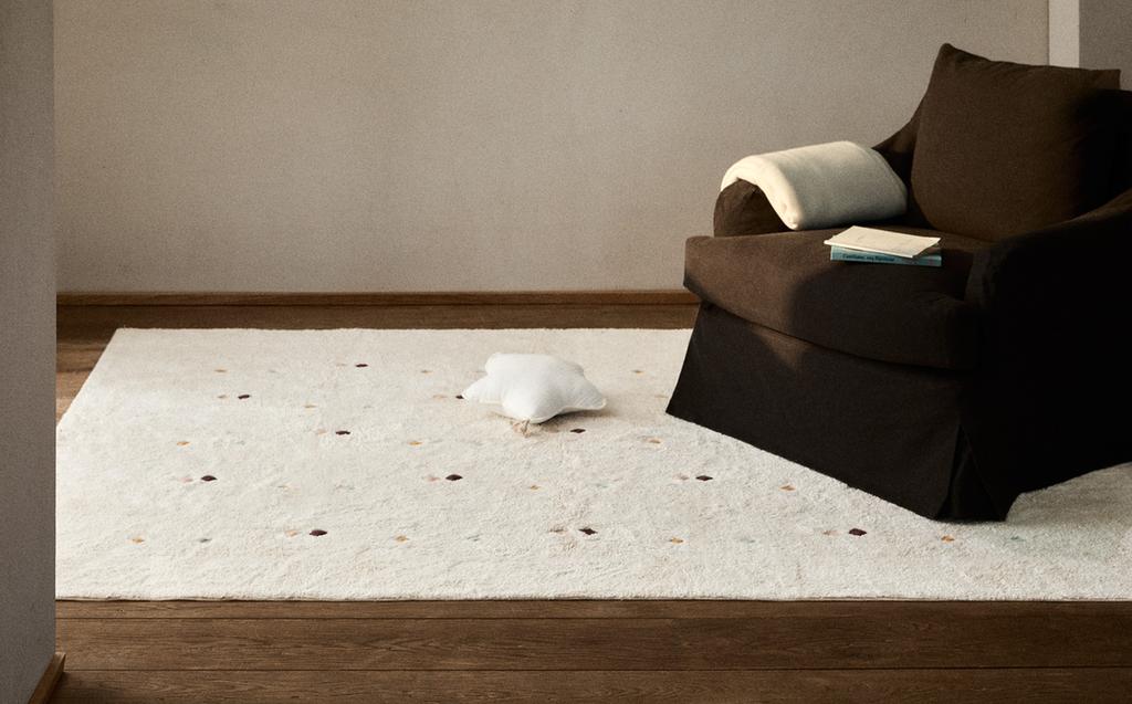 KIDS' MULTICOLOURED EMBROIDERED DIAMOND RUG