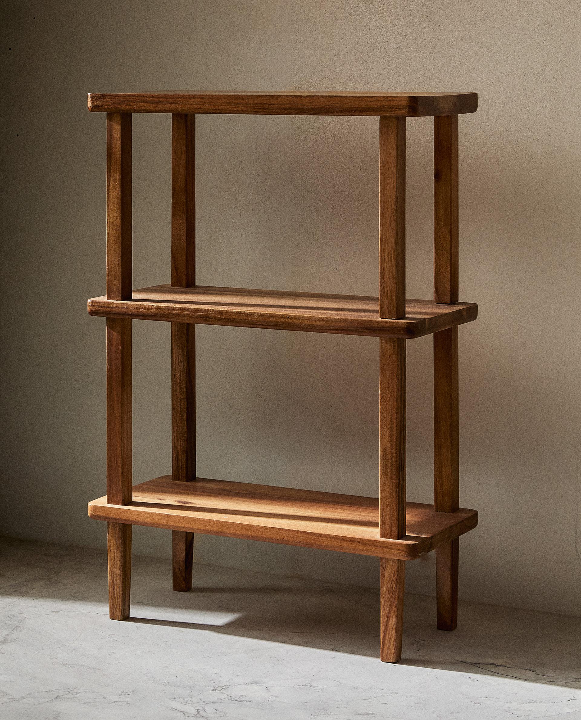 ACACIA WOOD SHELVING UNIT