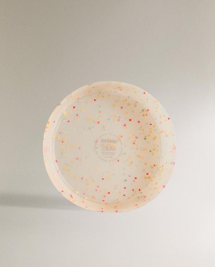 PRATO INFANTIL DE SILICONE COM CONFETE