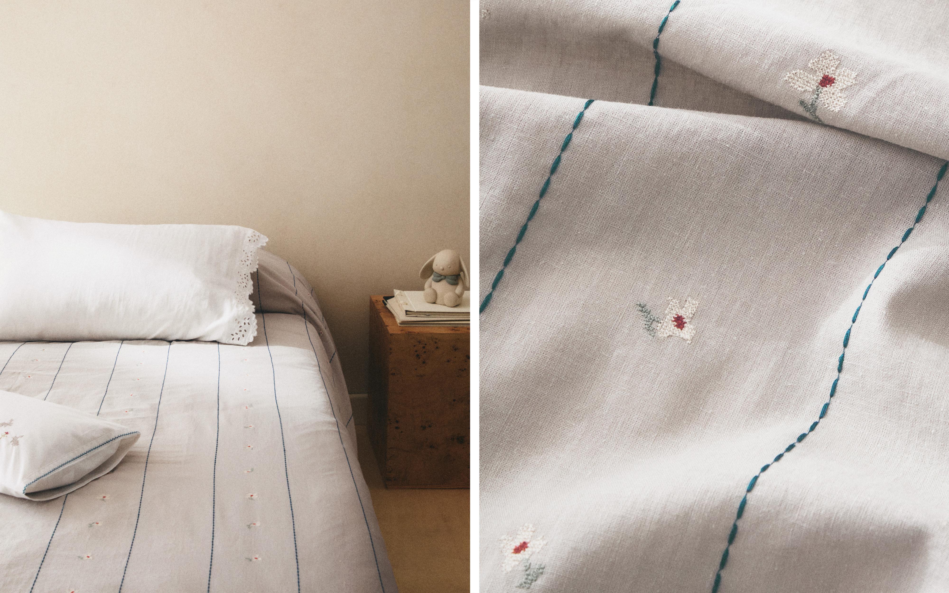 CHILDREN'S FLORAL AND STRIPED DUVET COVER product thumbnail 9