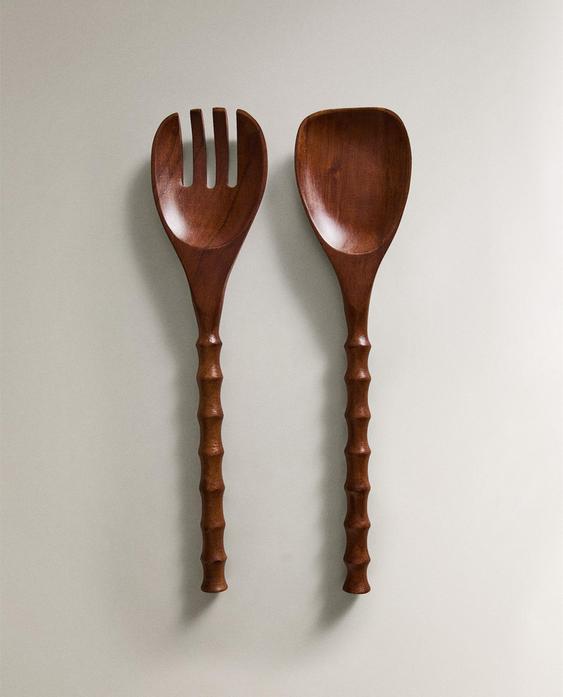 כלי הגשה לסלט מעץ (סט 2 חלקים)