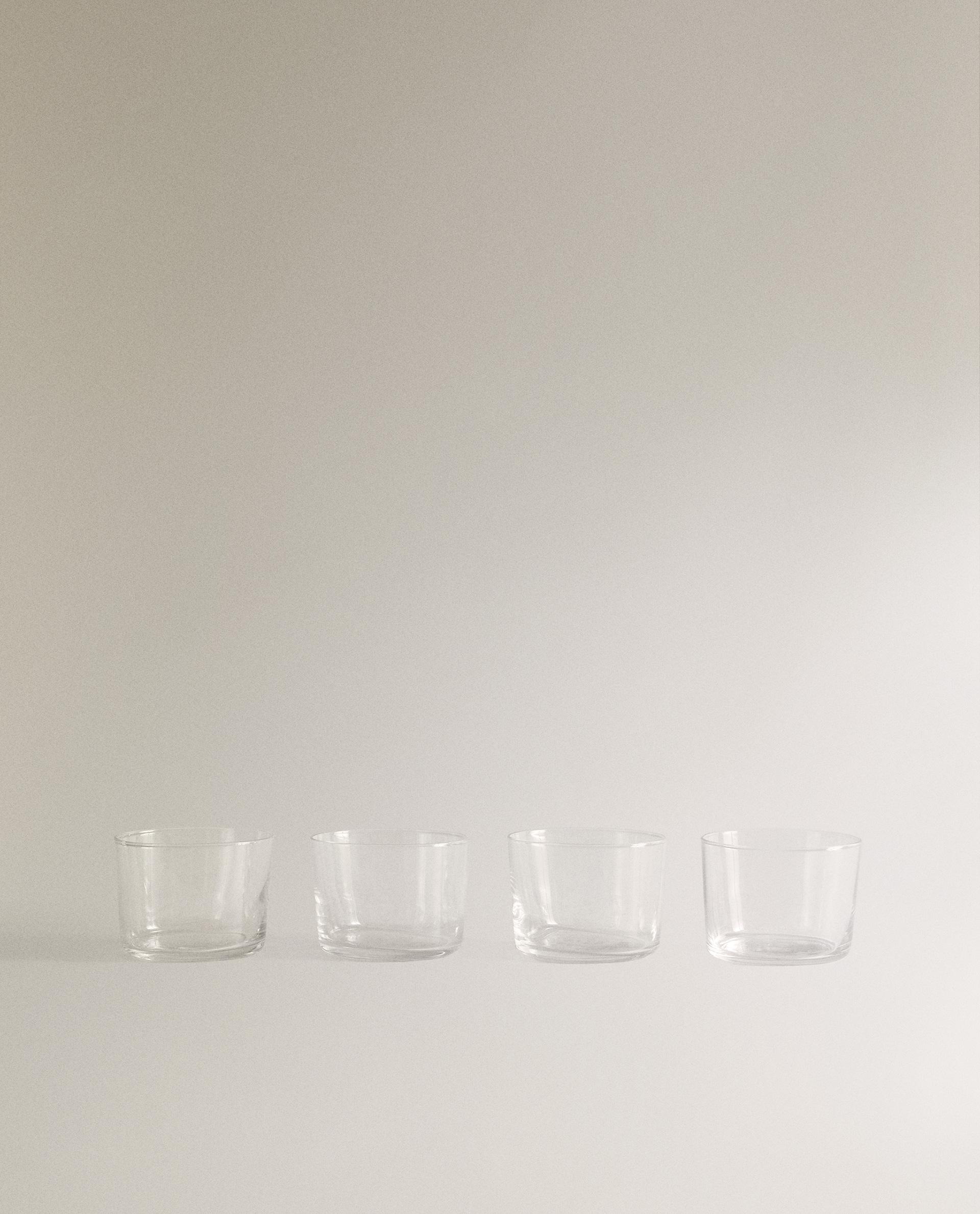 PACK OF LOW GLASS TUMBLERS (PACK OF 4)