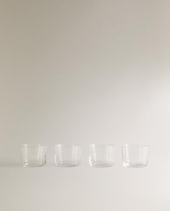 PACK OF LOW GLASS TUMBLERS (PACK OF 4)