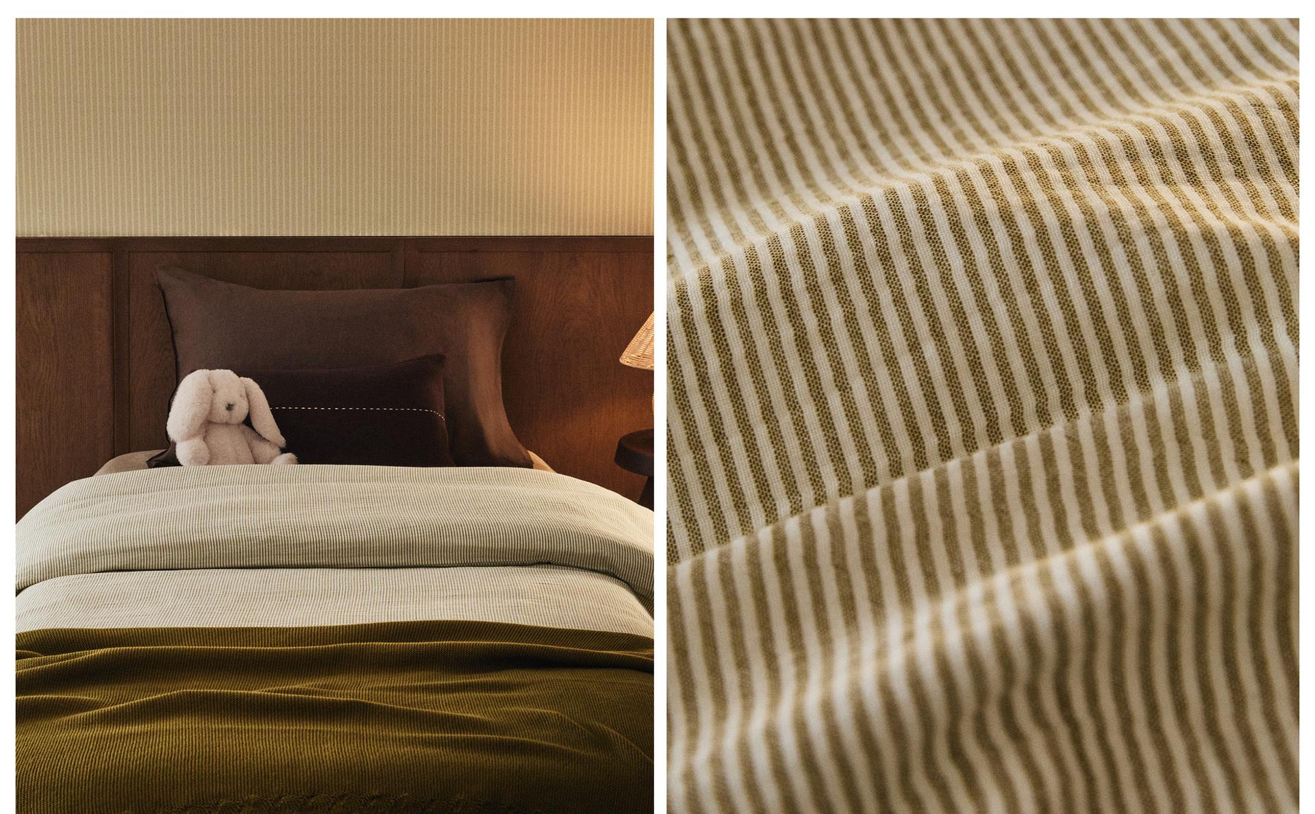 KIDS' STRIPED MUSLIN DUVET COVER