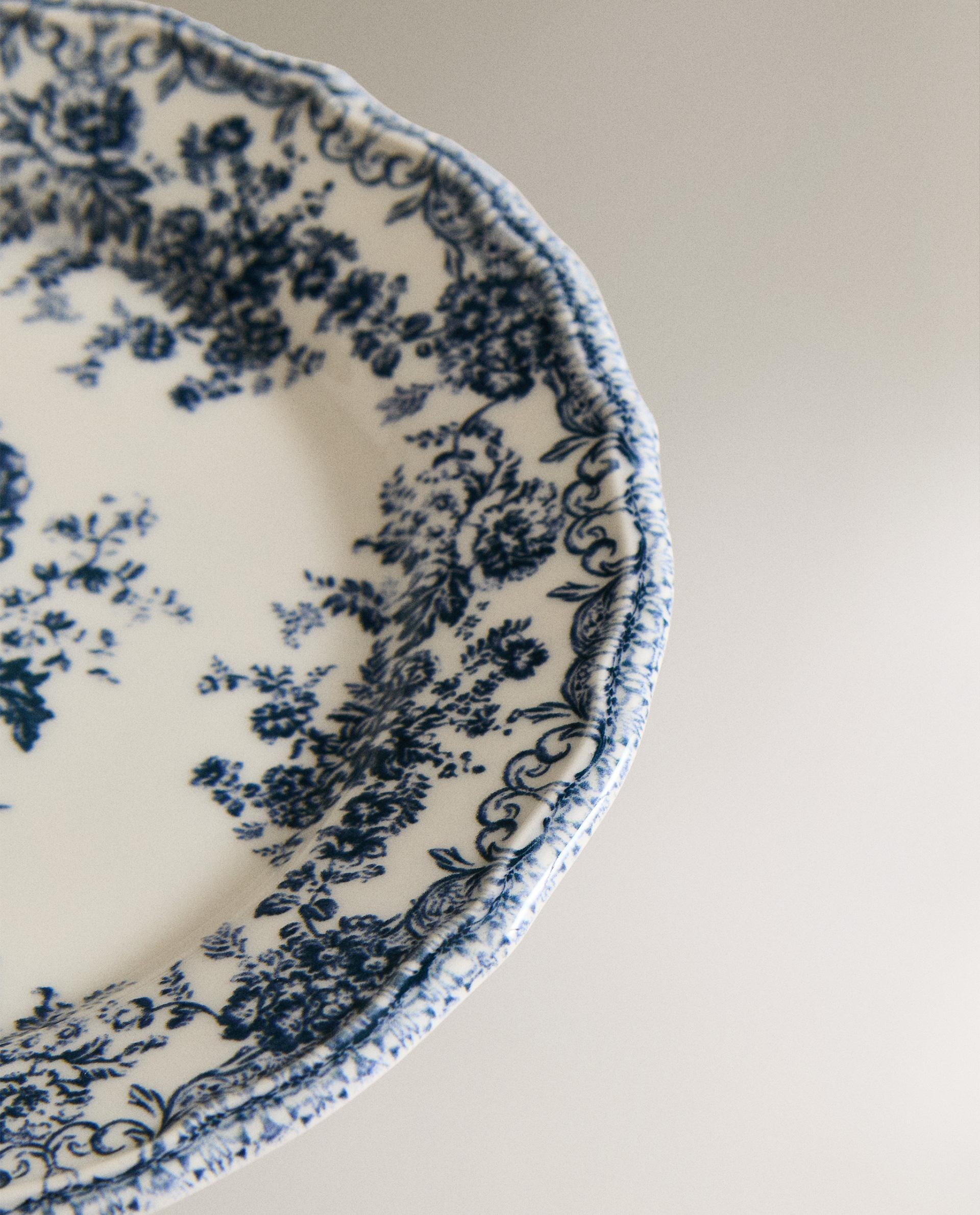 FLORAL EARTHENWARE DESSERT PLATE product thumbnail 6