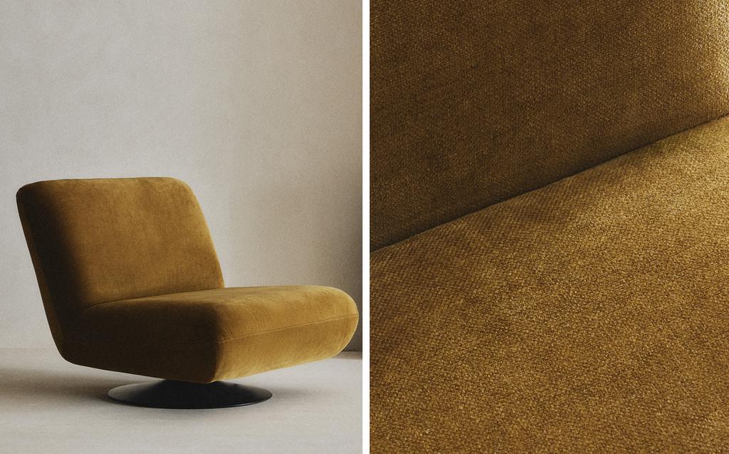 VELVET SWIVEL ACCENT CHAIR