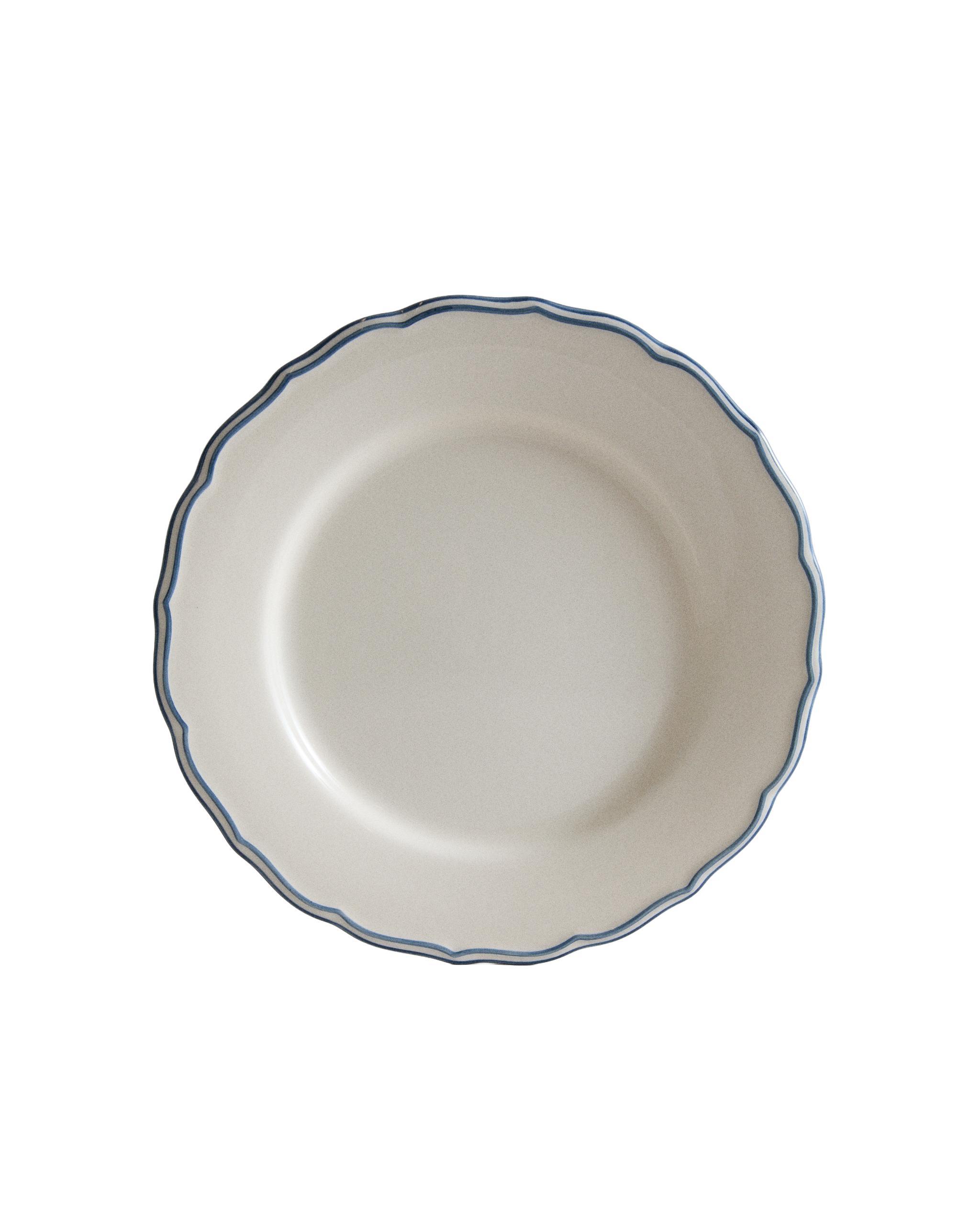 SCALLOPED EARTHENWARE DINNER PLATE WITH RIM product thumbnail 8