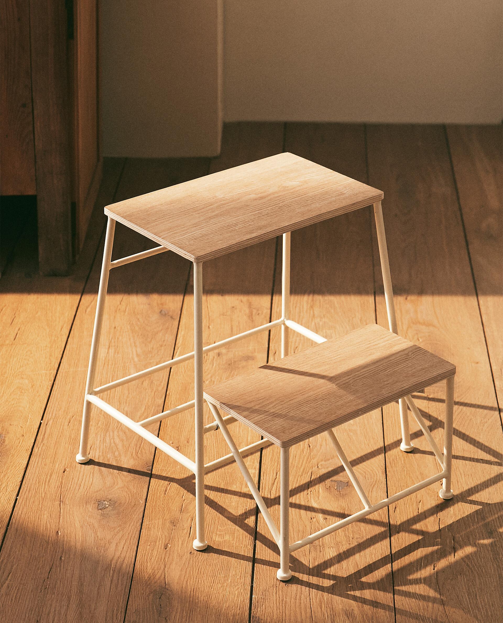 二段ウッドステップスツール | Zara Home 日本/Japan