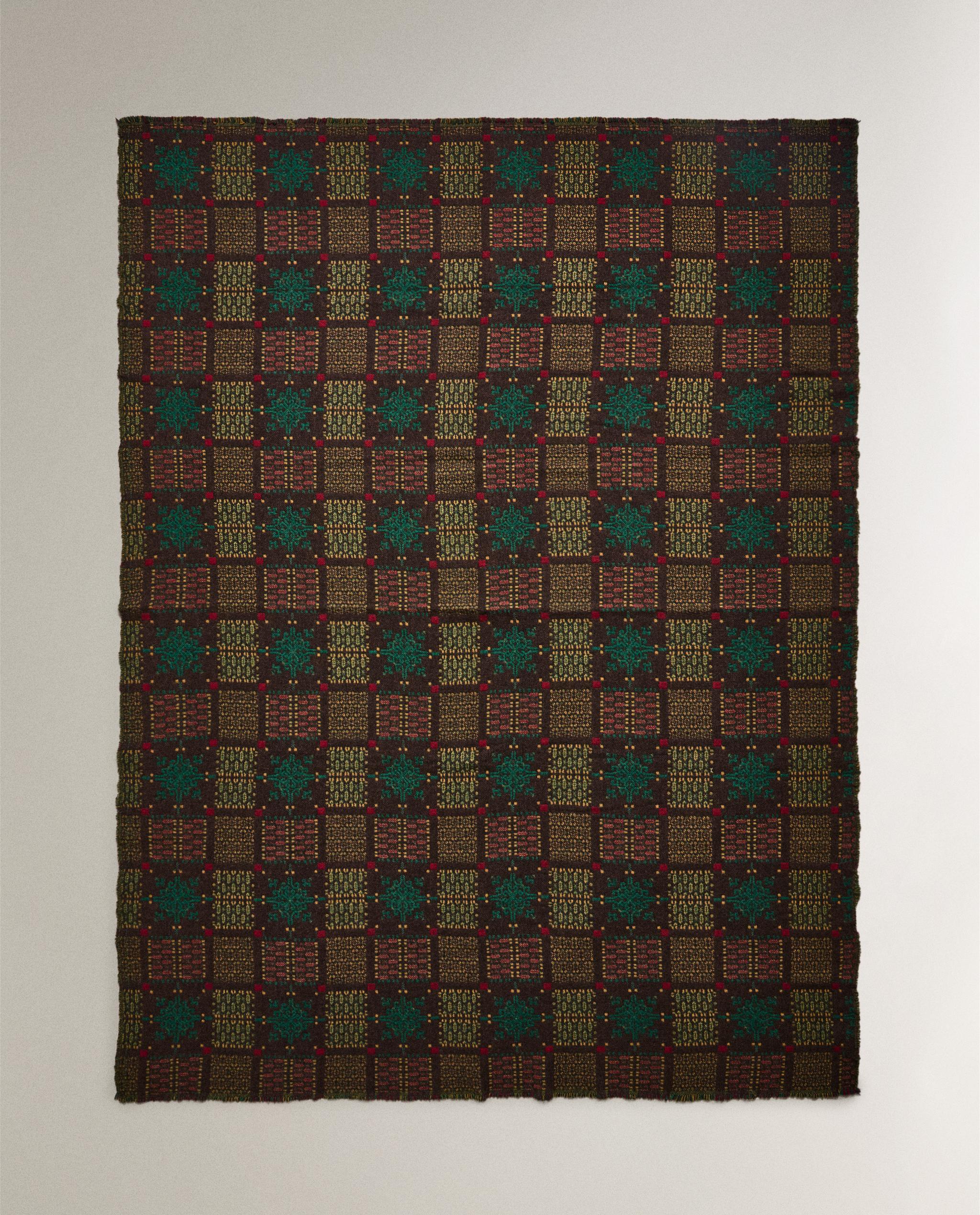 ジオメトリック クリスマス ニット ブランケット | Zara Home 日本/Japan