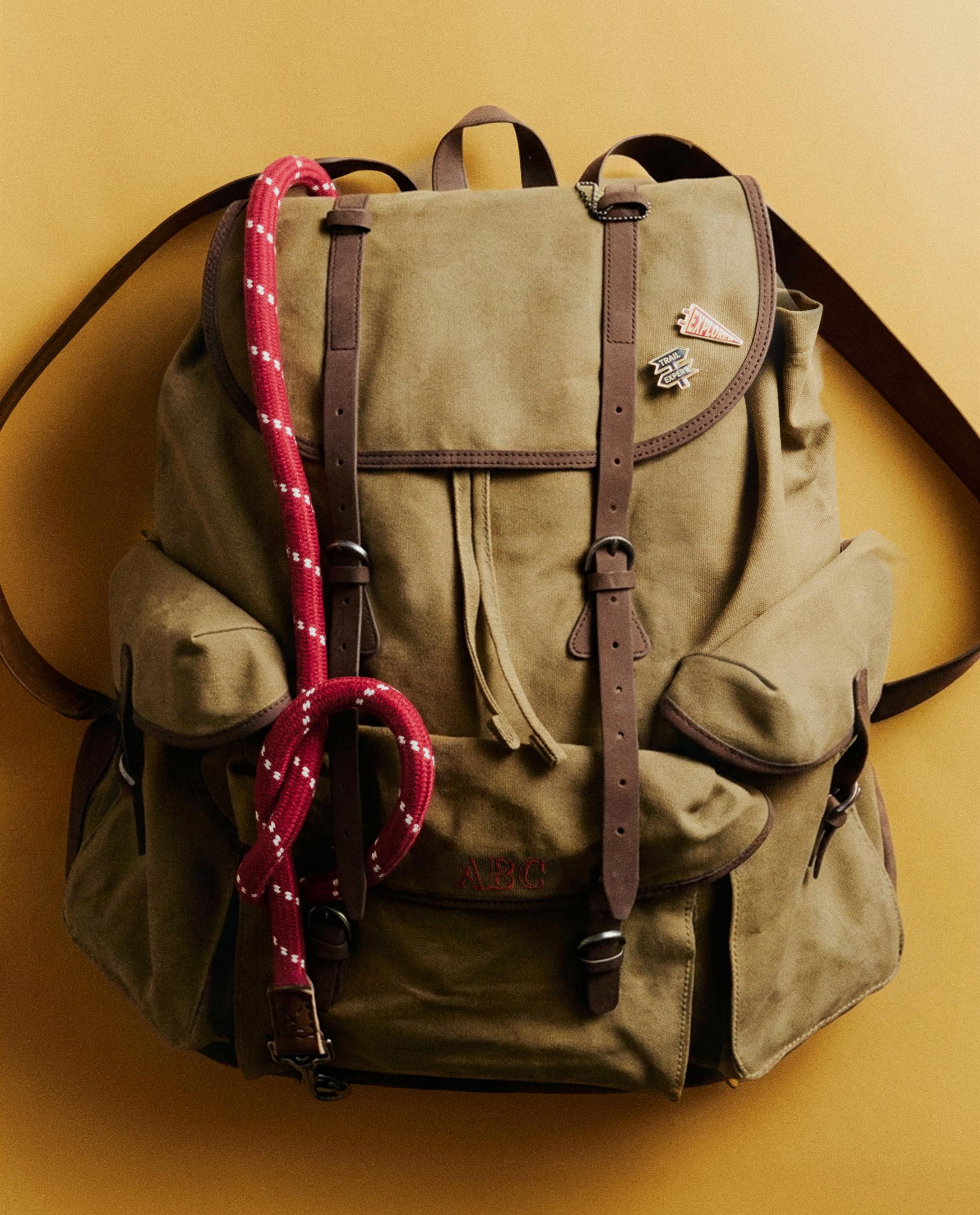 COTTON AND LEATHER BACKPACK product thumbnail 15
