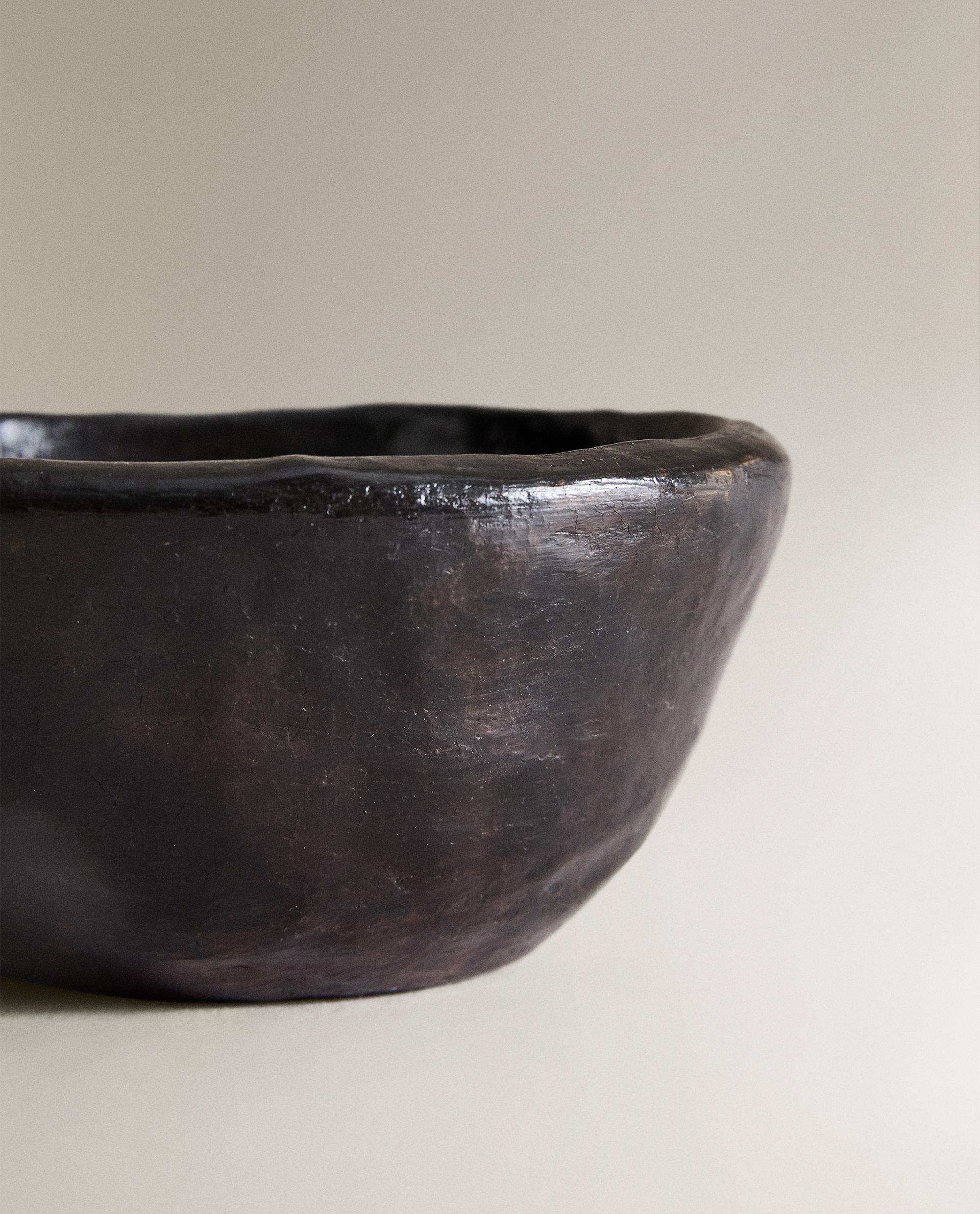 IRREGULAR DECORATIVE TERRACOTTA BOWL