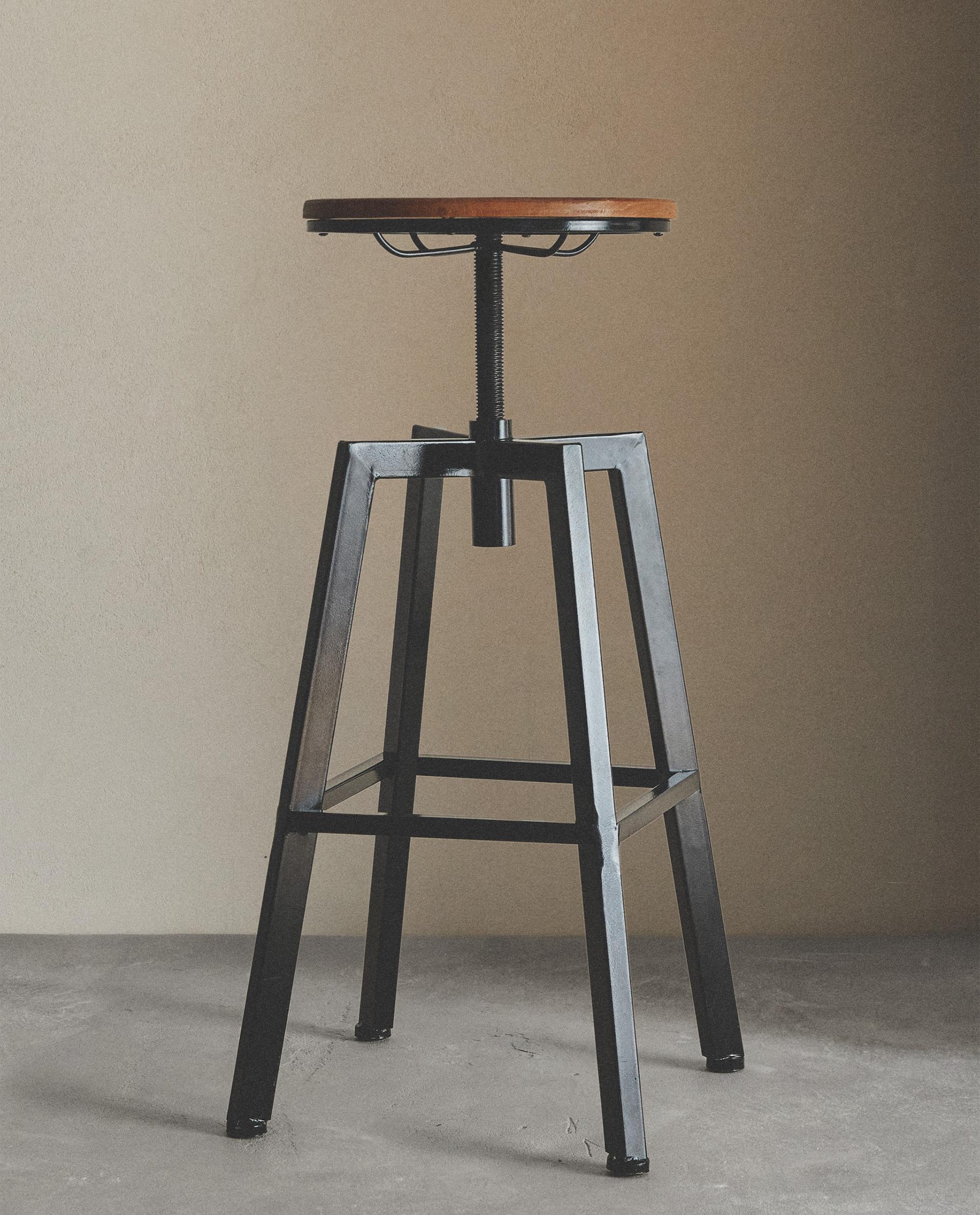 ZARA  バースツール　回転式ウッド＆メタル 回転式ウッド＆メタル バー スツール | Zara Home 日本/Japan