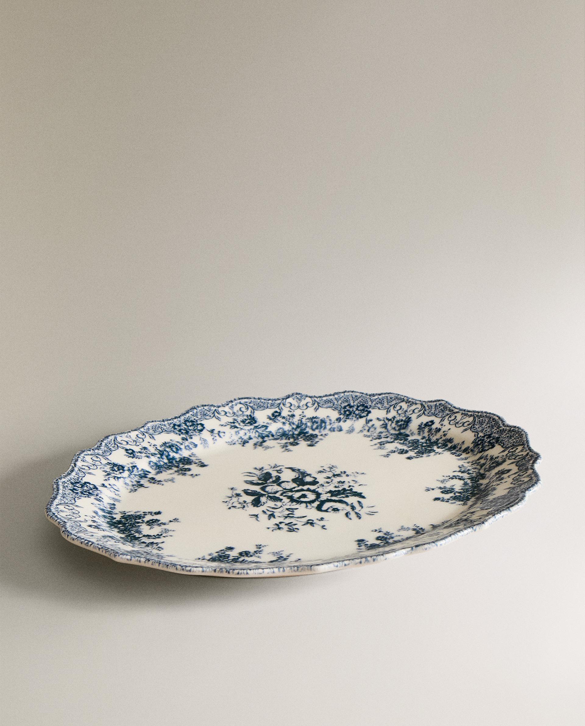 FLORAL EARTHENWARE SERVING DISH product thumbnail 6