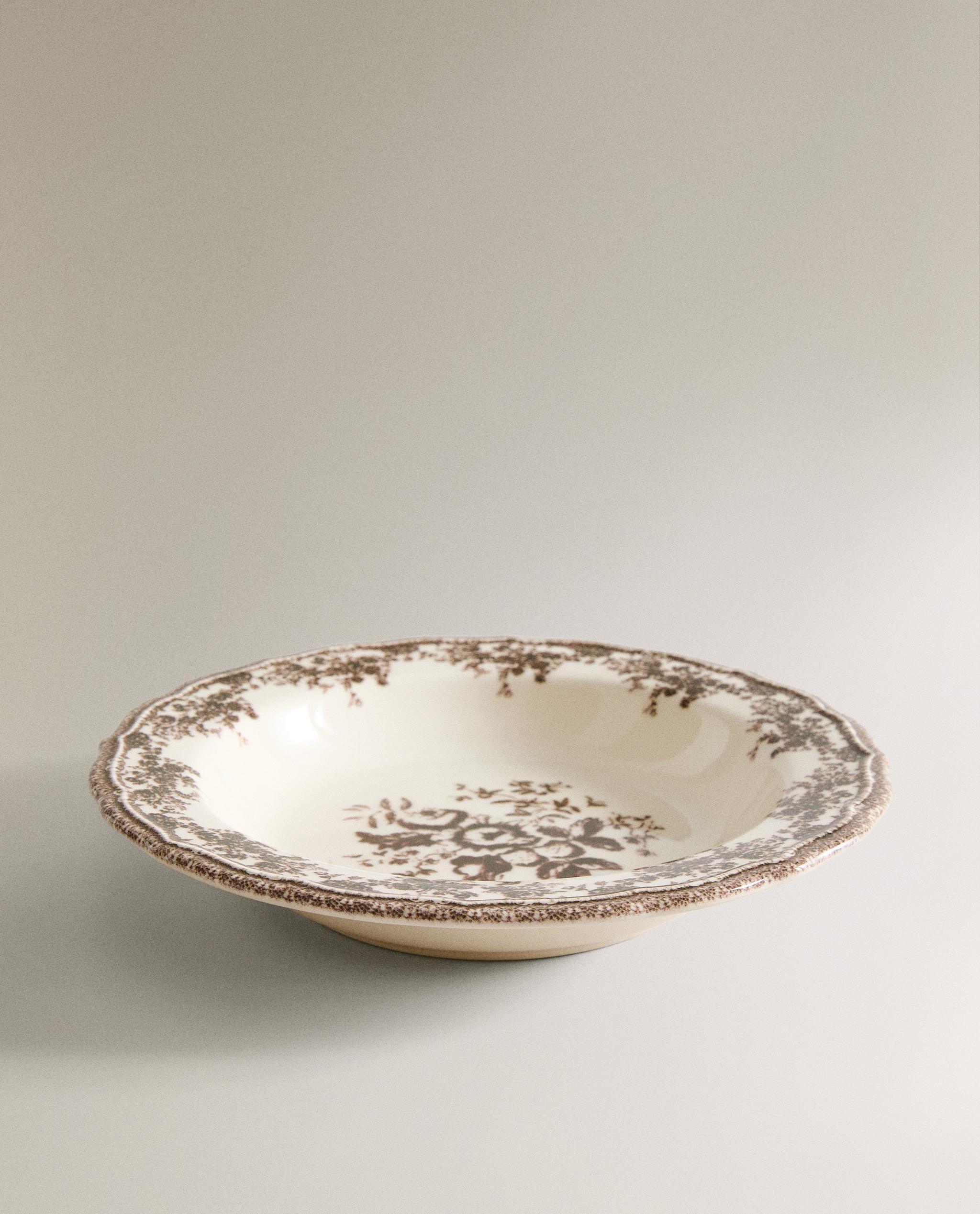 フローラル ブラウン アースンウェア テーブルウェア | Zara Home 日本