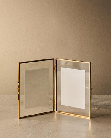 DOUBLE GOLDEN PHOTO FRAME