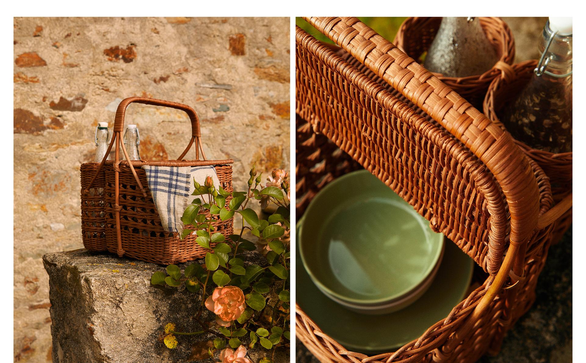 RATTAN PICNIC BASKET