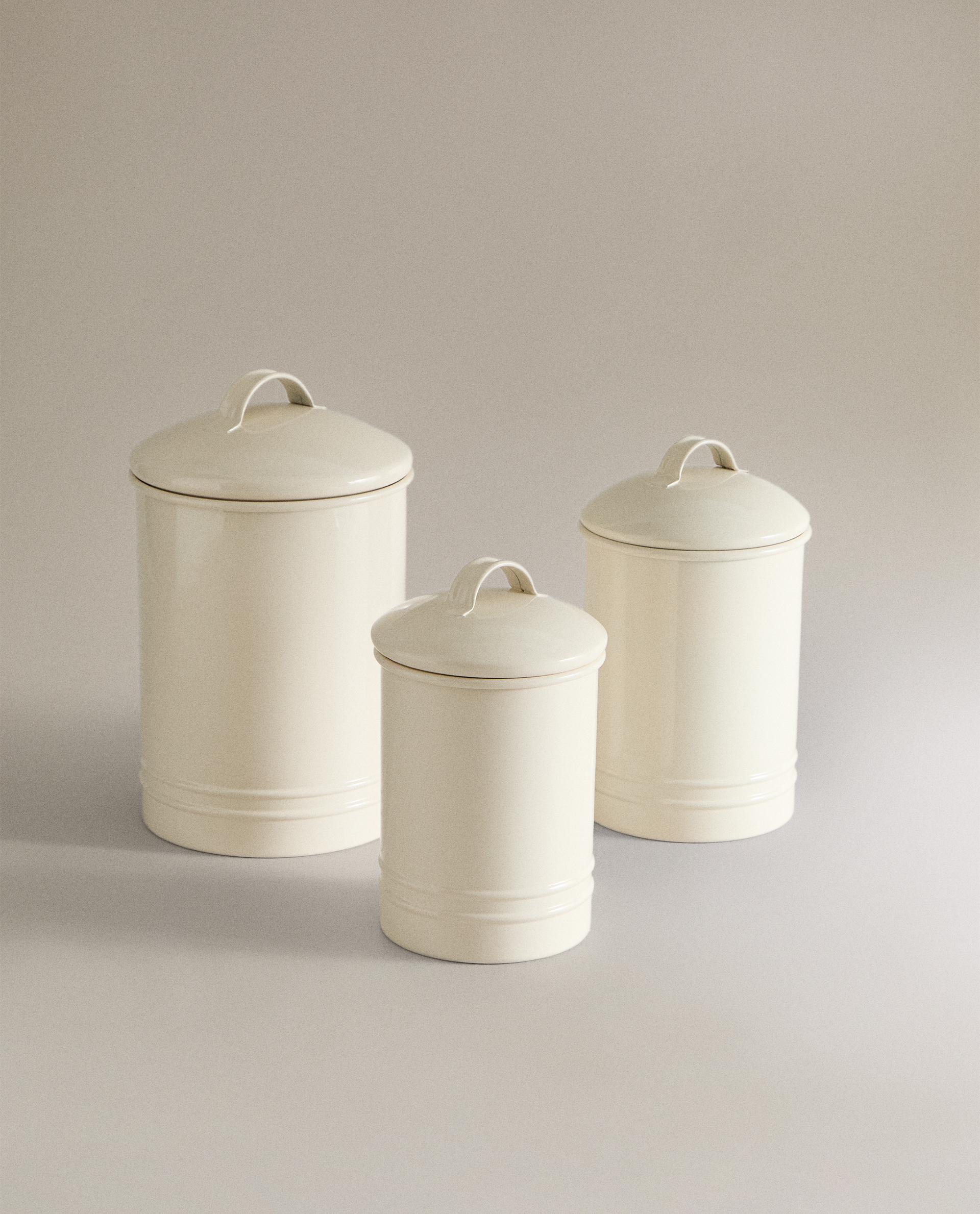 jars ceramic セット Better Homes & Gardens Ceramic 3-Piece Textured Stackable