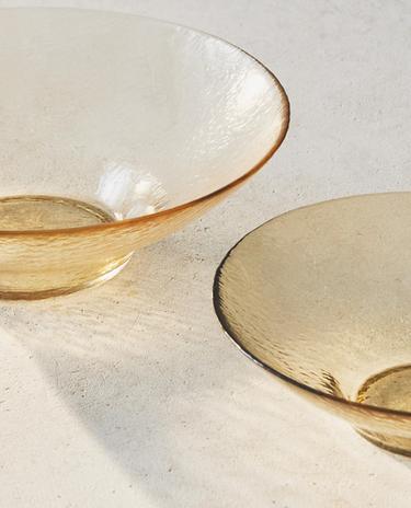 GESCHIRR-SCHALEN MIT GLAS-TEXTUR