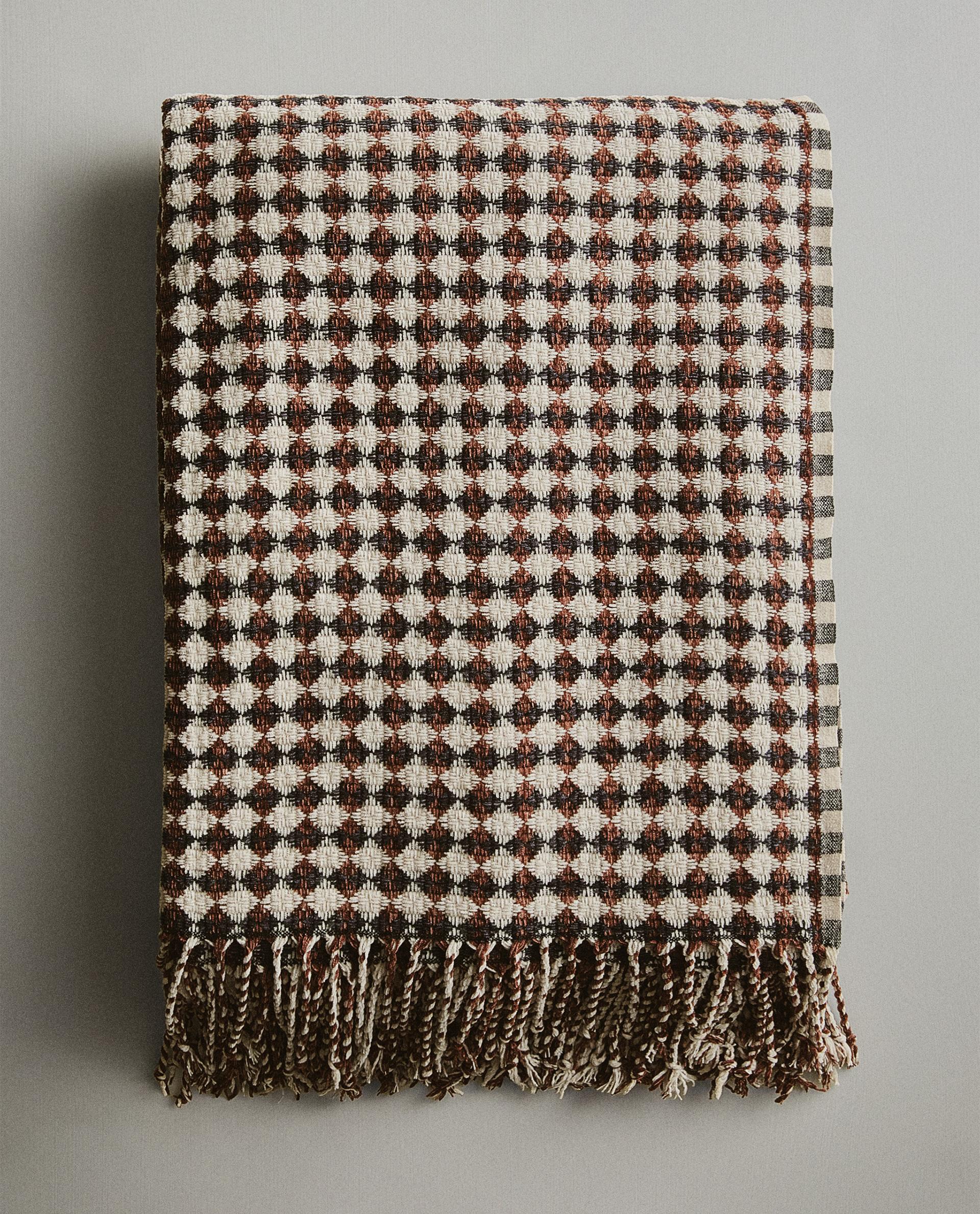 フリンジ チェック柄 ブランケット | Zara Home 日本/Japan