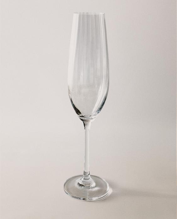 SEKTFLÖTE AUS GLAS MIT WELLEN SEKTFLÖTE AUS GLAS MIT WELLEN